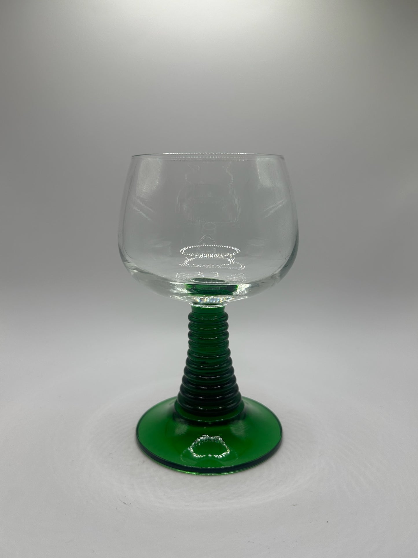 Green Beehive Stem Glasses (set of 2)