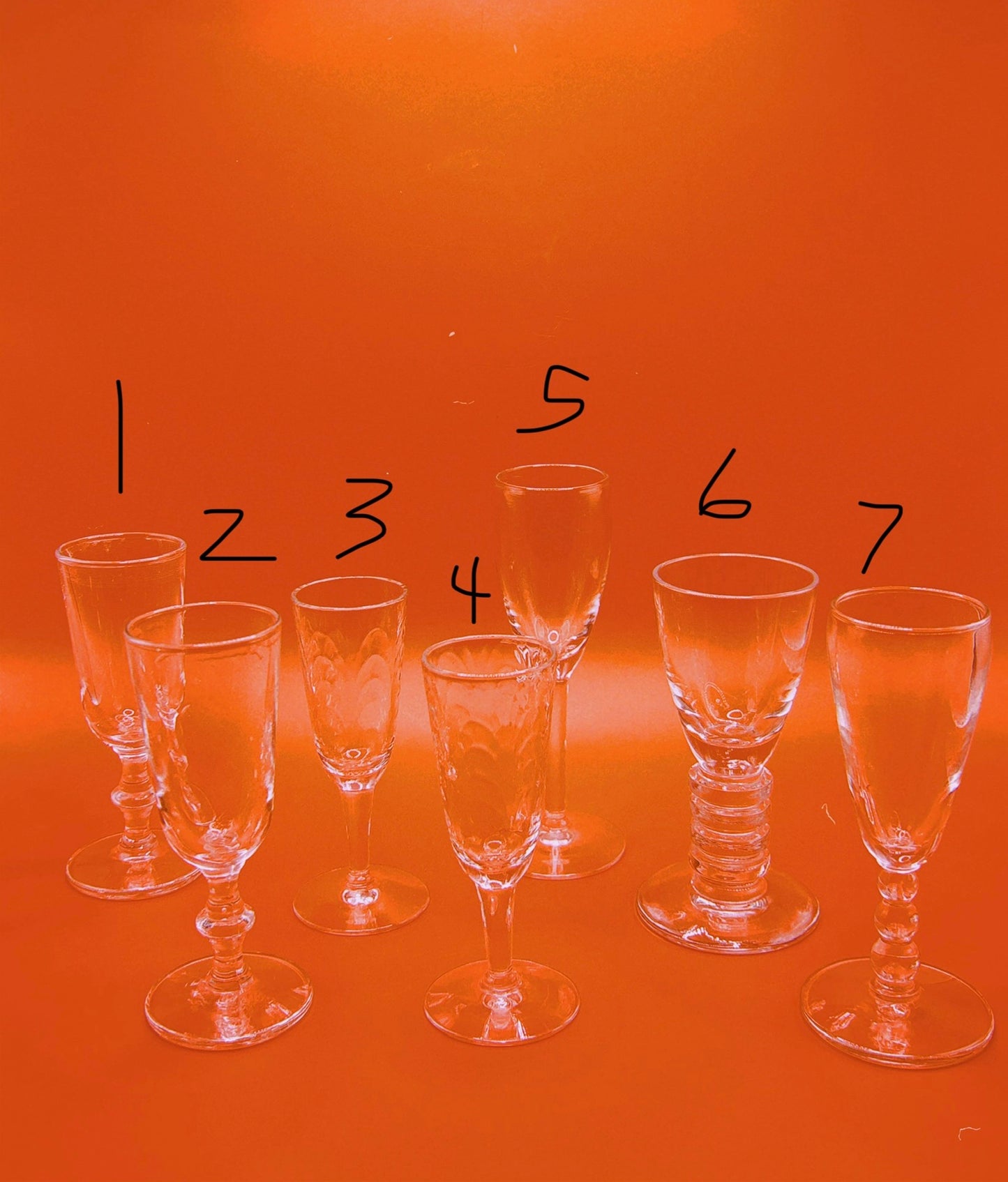 Clear Mini Liqueur Glasses (specify which #s in checkout)