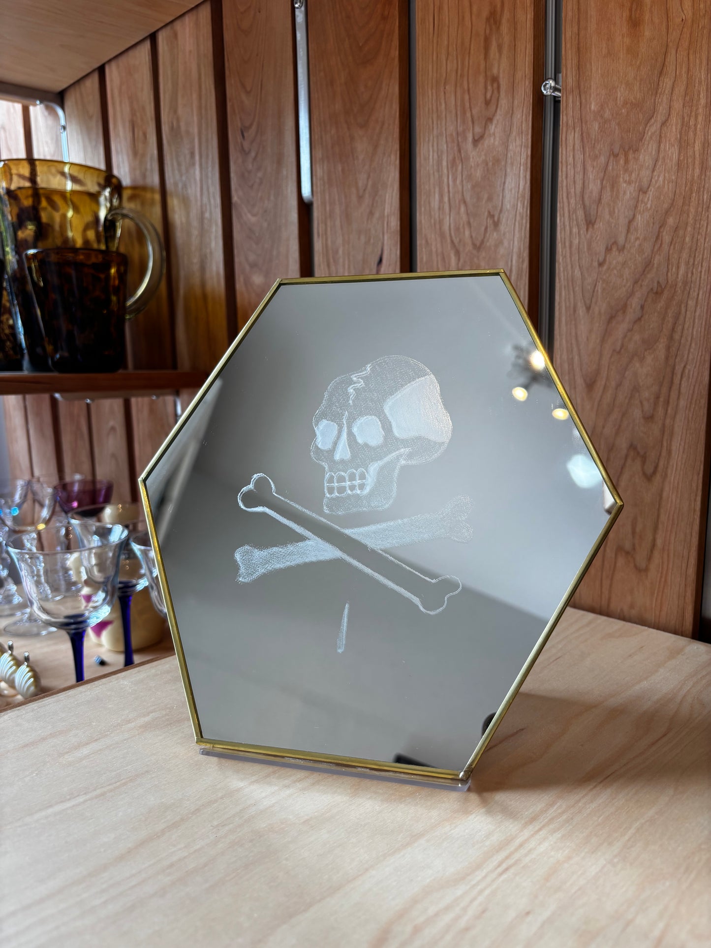 LUSTUCRU Skull n Crossbones Mirror