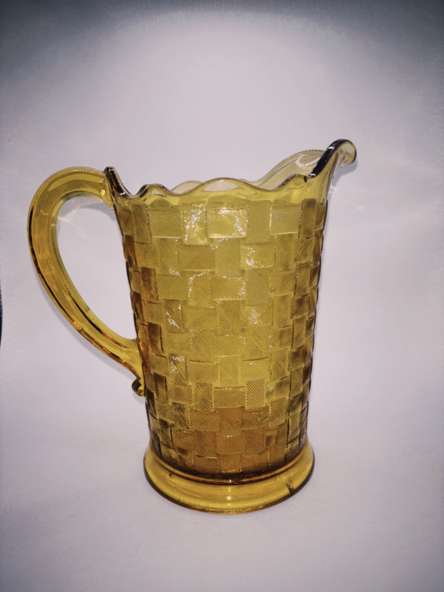 Yellow Woven Pattern Pitcher