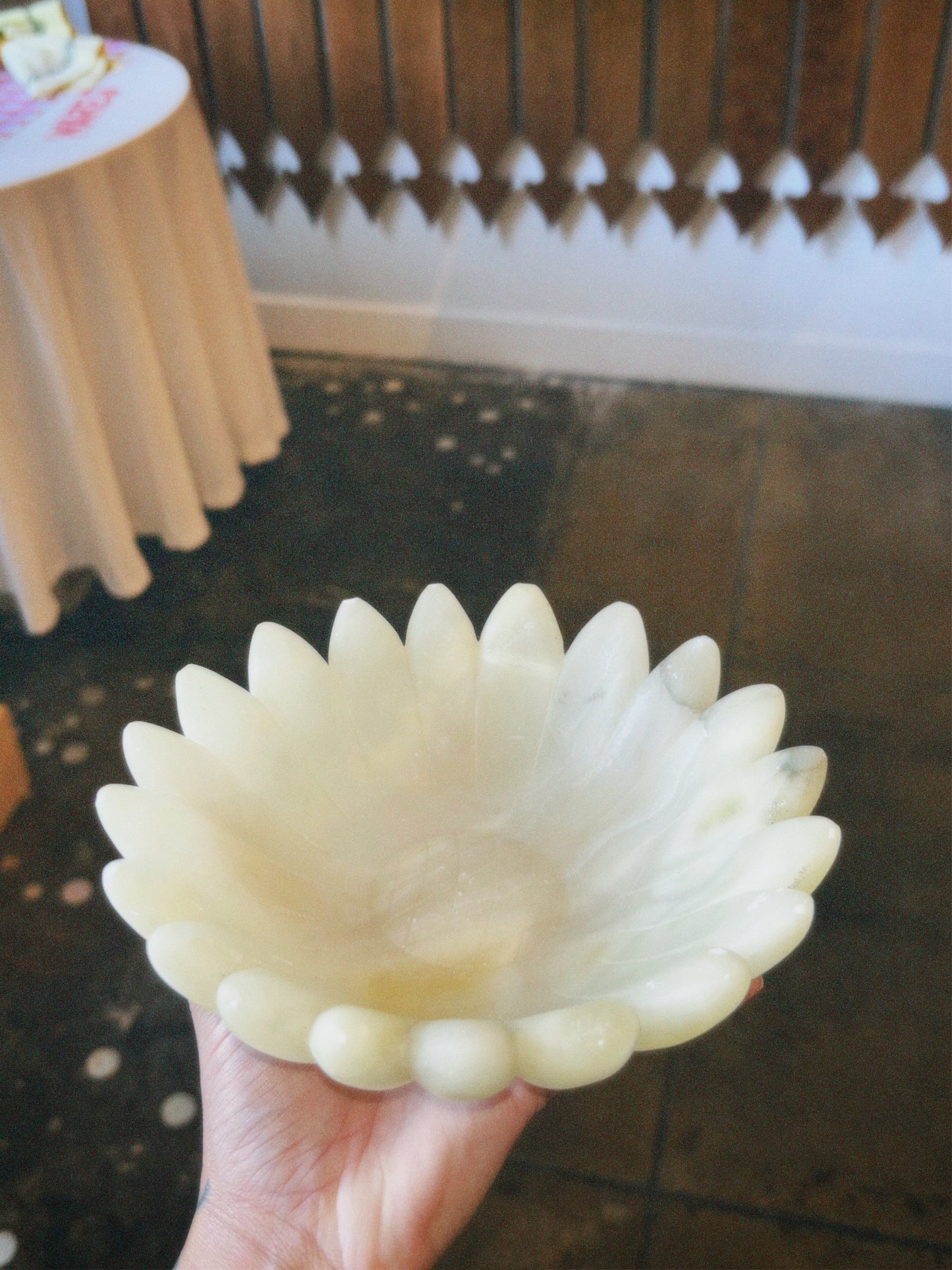 Italian Alabaster Sunflower Catch All