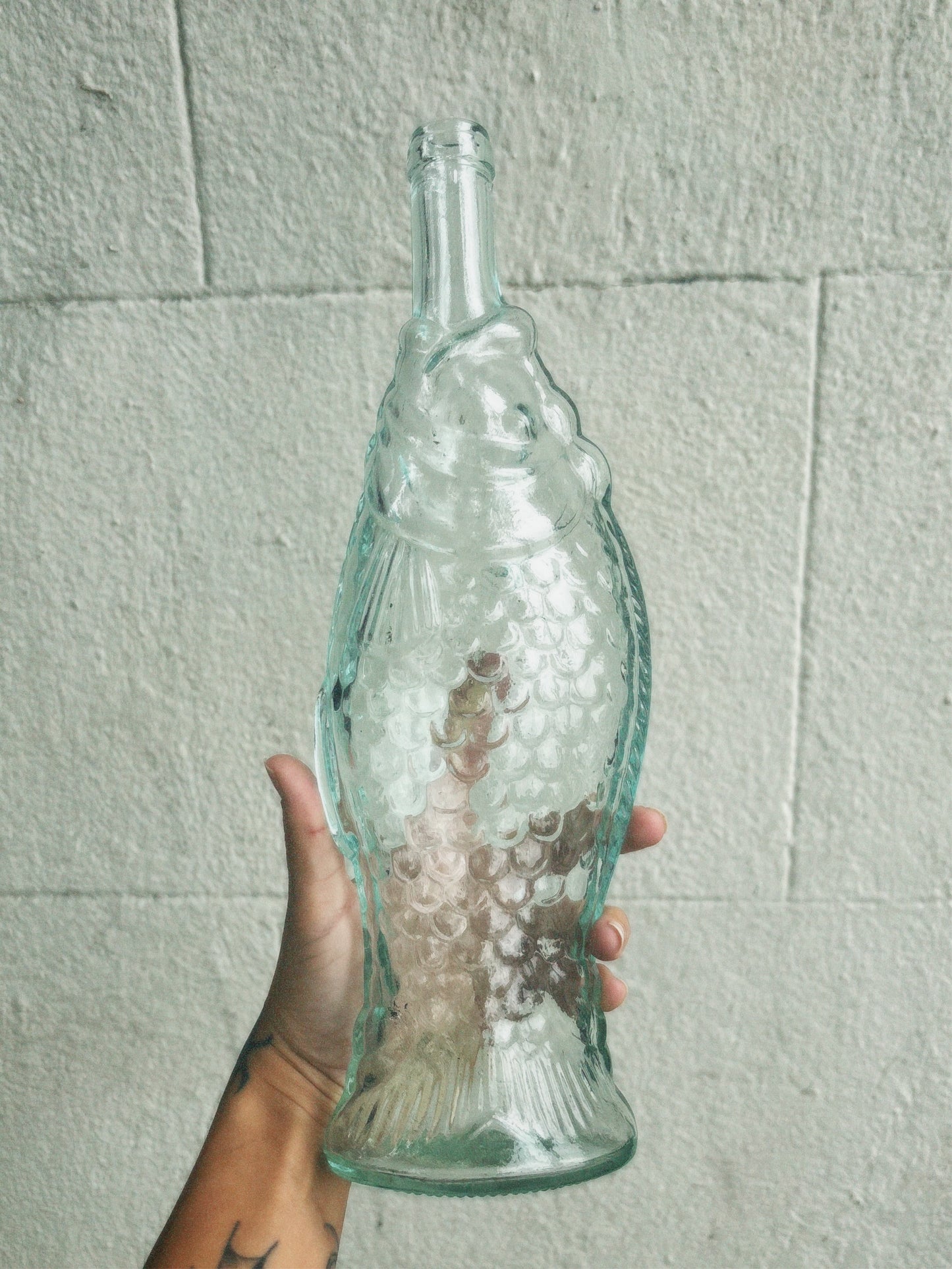Italian Glass Fish Wine Decanter