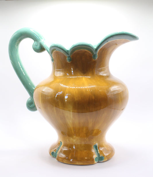 hand painted ceramic pitcher