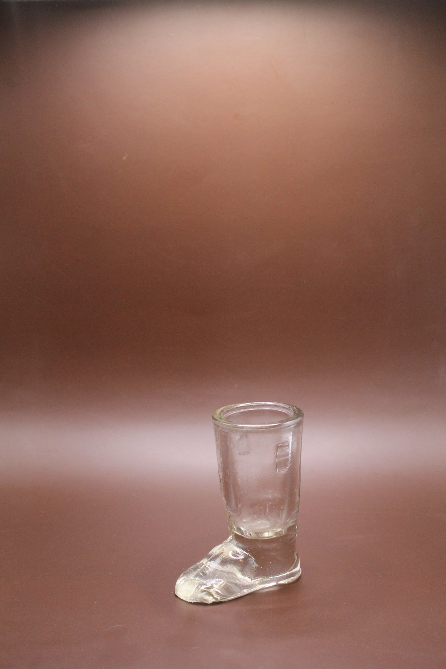 glass cowboy boot matchstick holder or shot glass