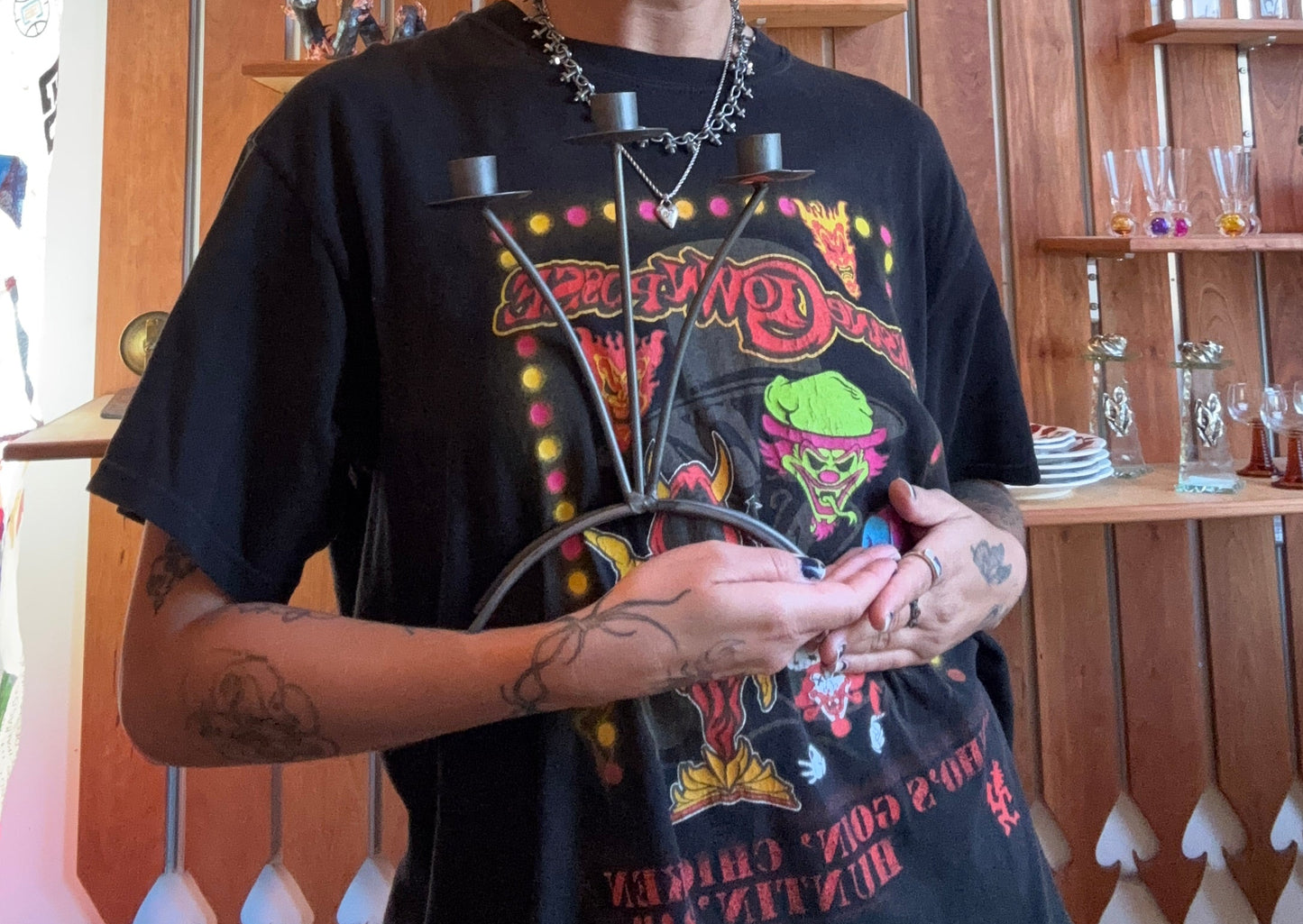 wrought iron candle holder