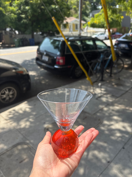 Orange Ball Martini Glass