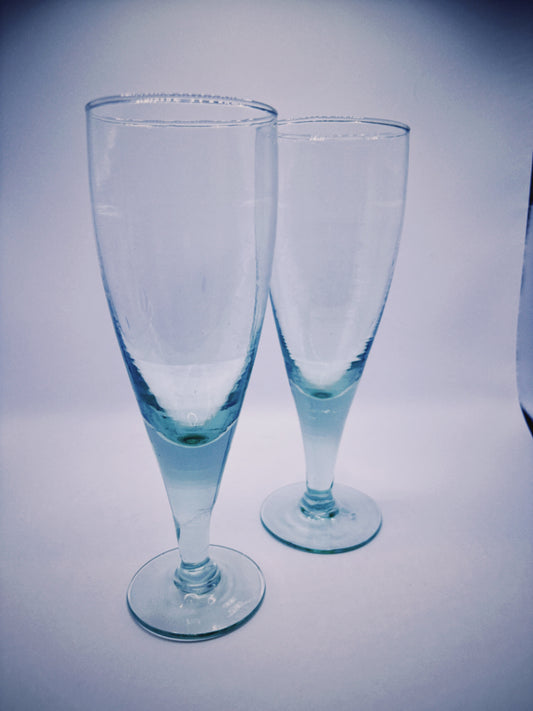 Clear Glassblown Glasses (set of 2)