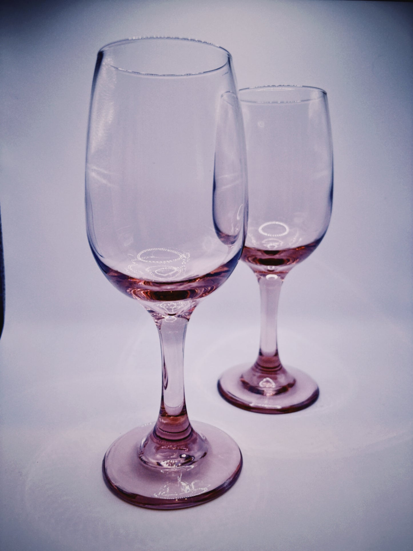 Smoked Pink Wine Glasses (Set of 4)