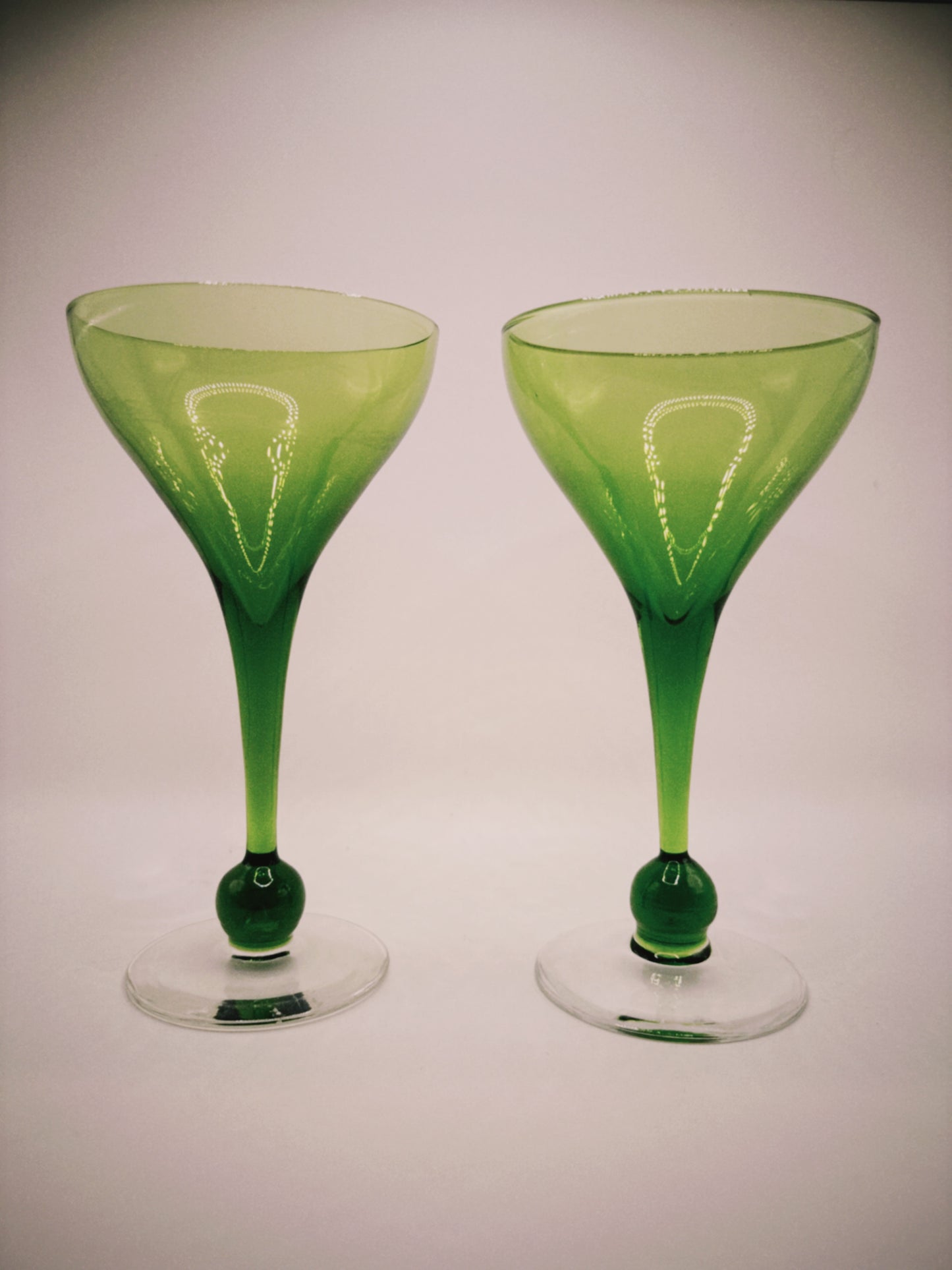 Green Martini Glasses (Set of 2)