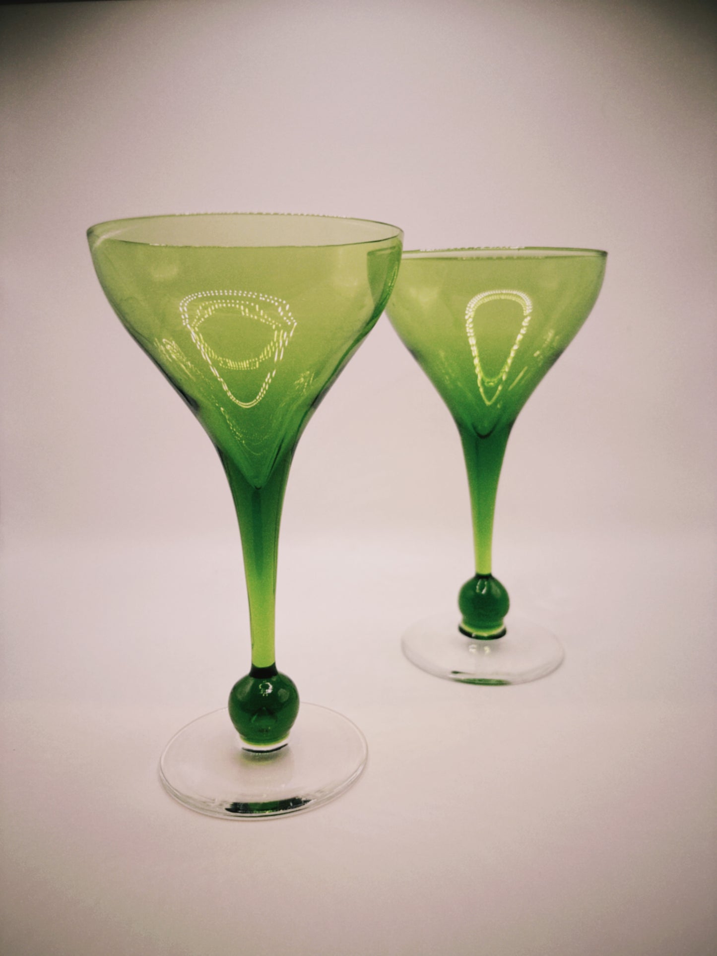 Green Martini Glasses (Set of 2)