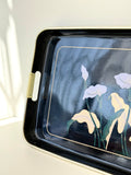 Black Floral Serving Tray