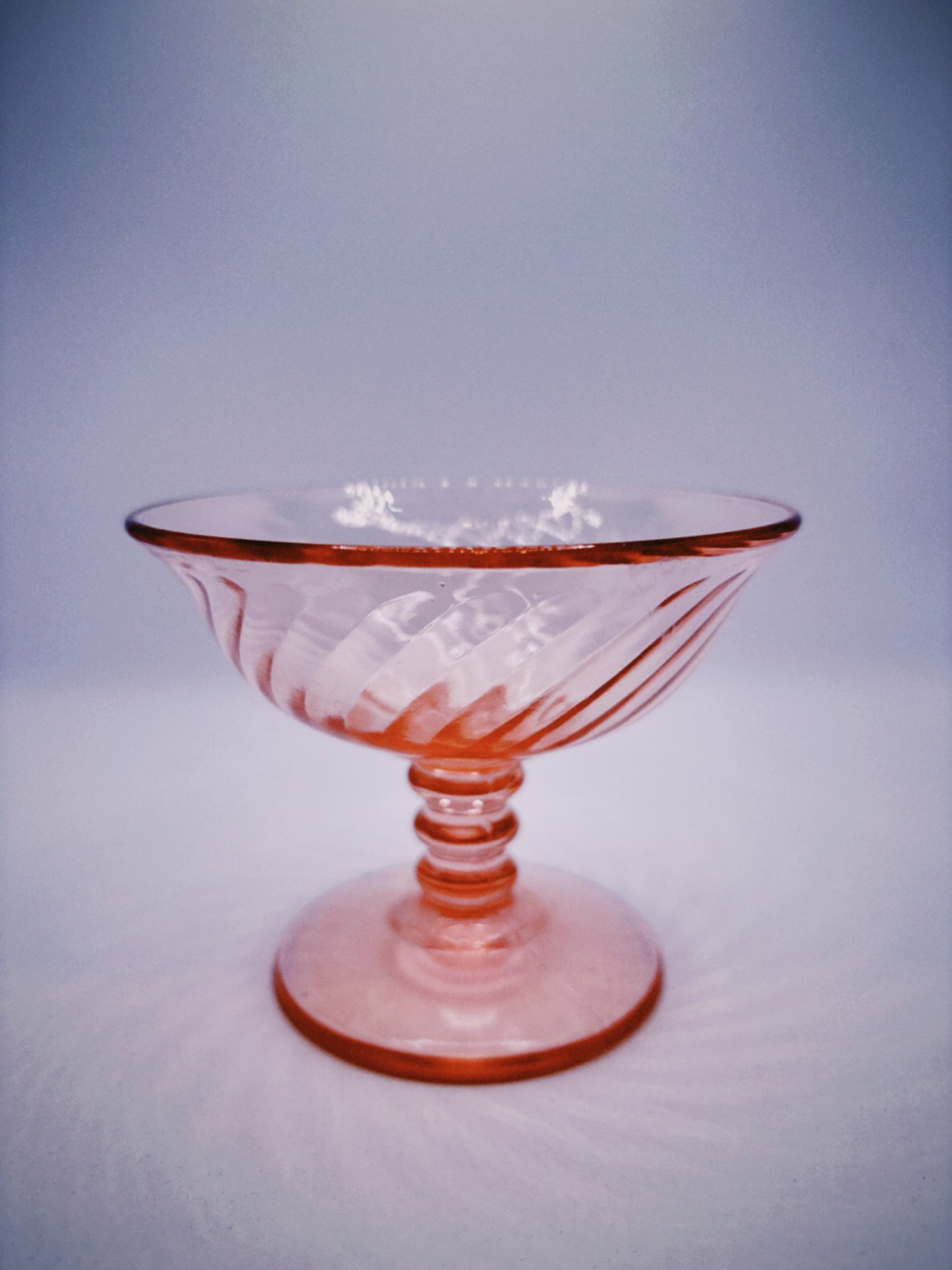 Smoked Pink Coupe Glasses (Set of 4)