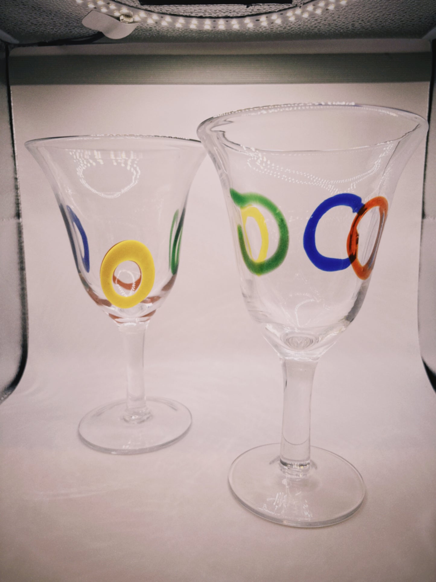 Jumbo Colorful Wine Glasses (Set of 2)