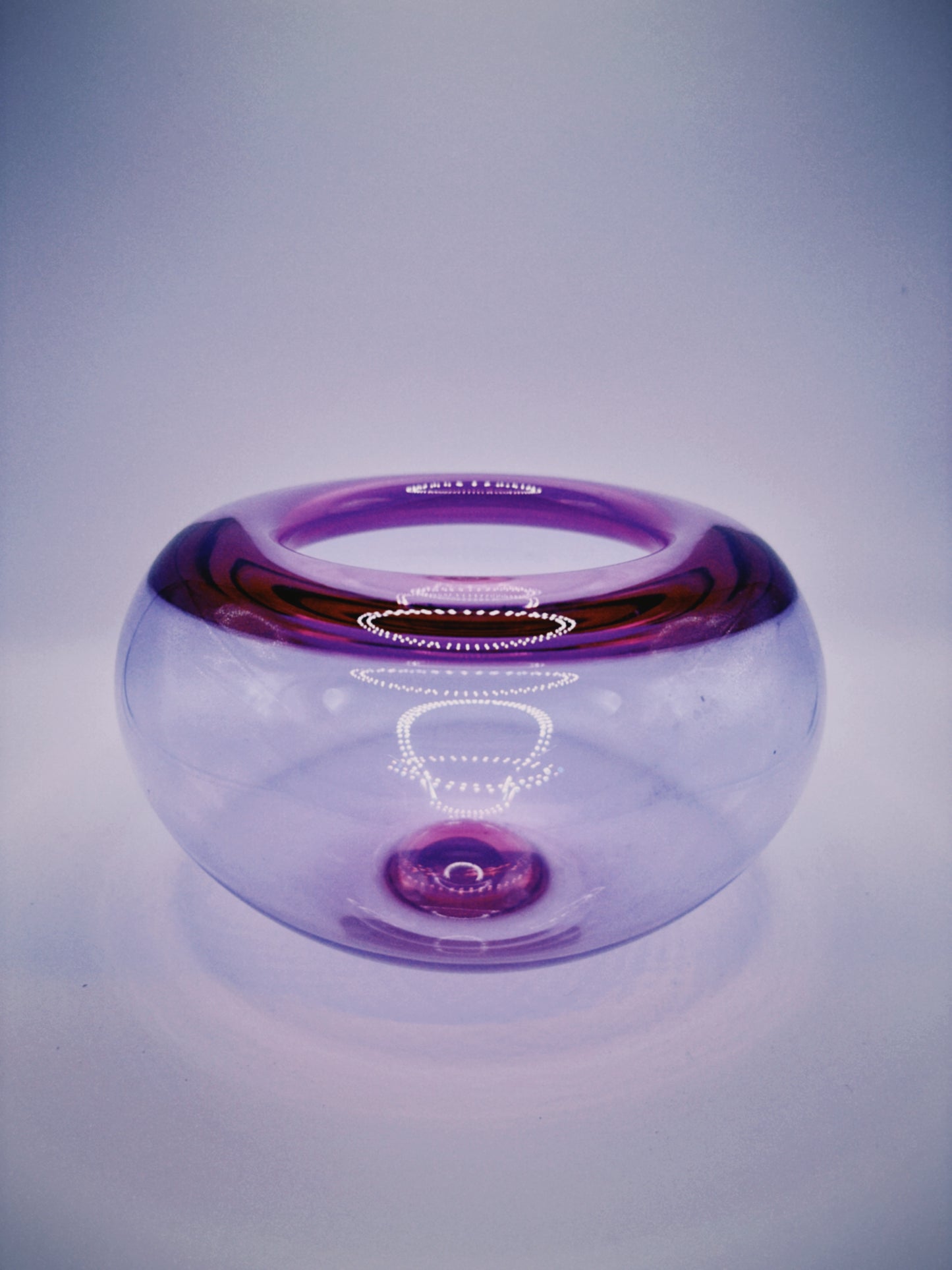 Purple Smoked Glass Candy Bowl