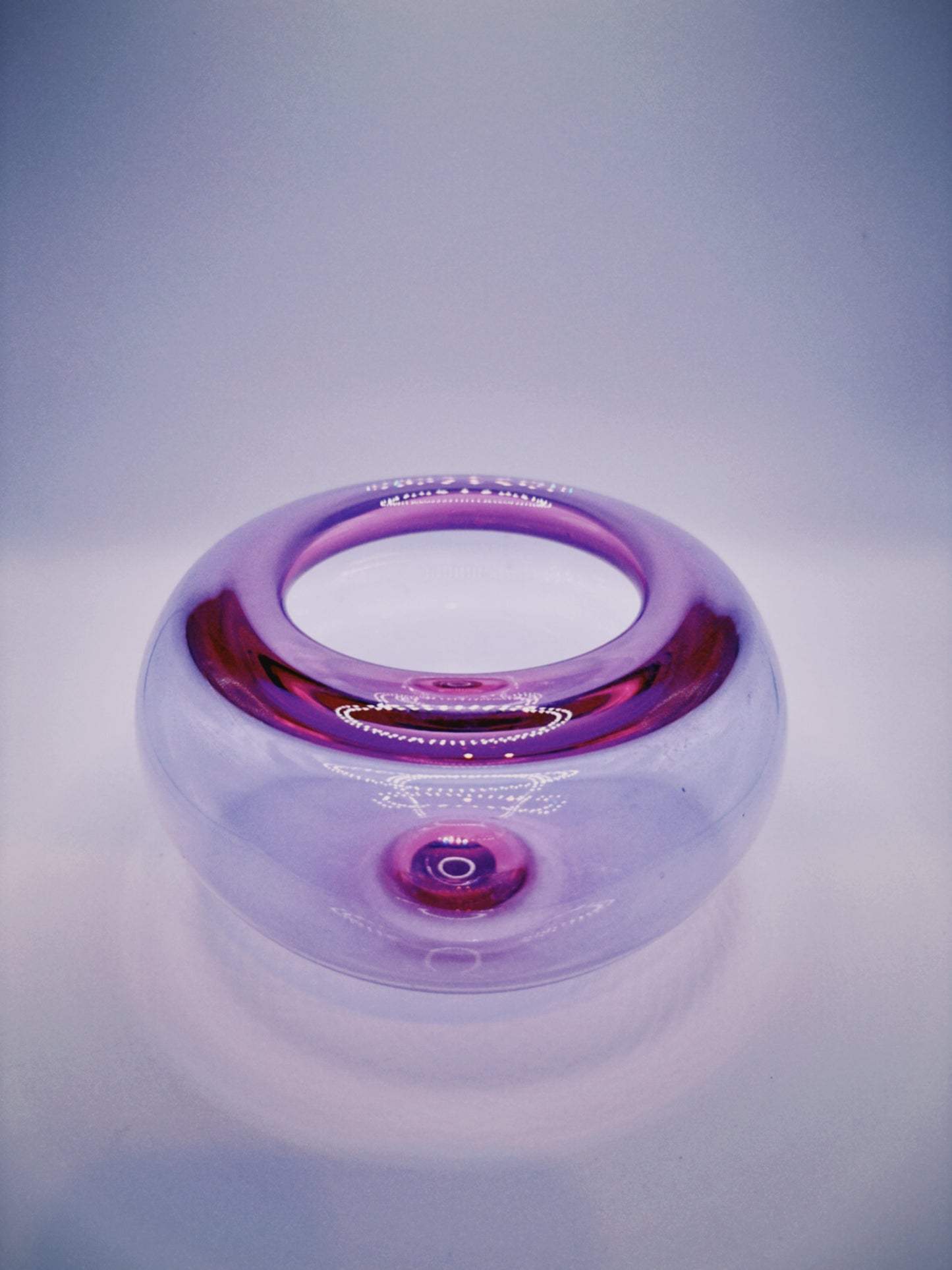 Purple Smoked Glass Candy Bowl