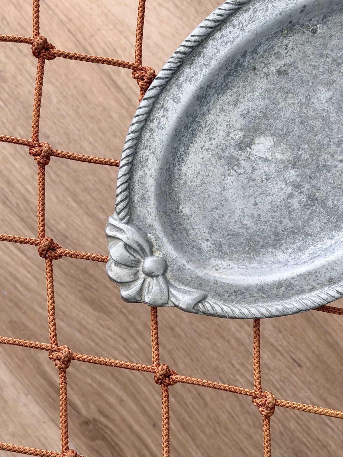 Silver Platter w/ Bow Accent