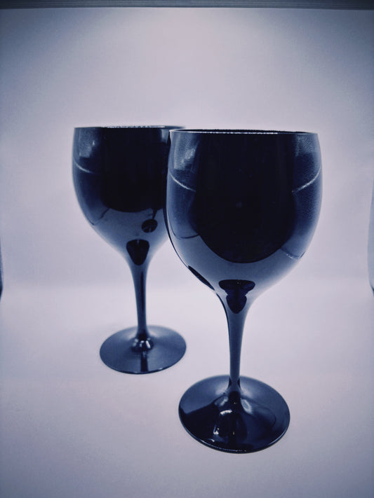 Black Wine Glasses (Set of 2)