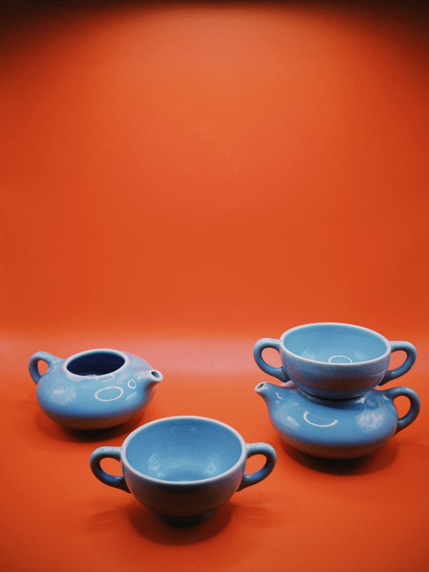 Blue Porcelain Soy Sauce Dispensers (set of 2)