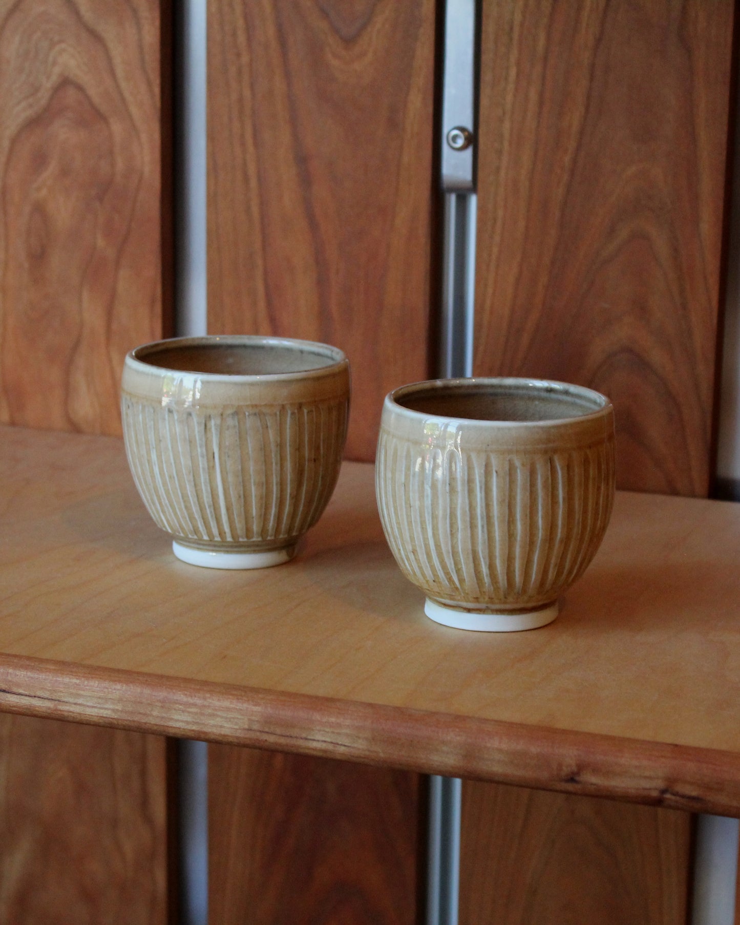 Hand Carved Porcelain Cups (set of 2)
