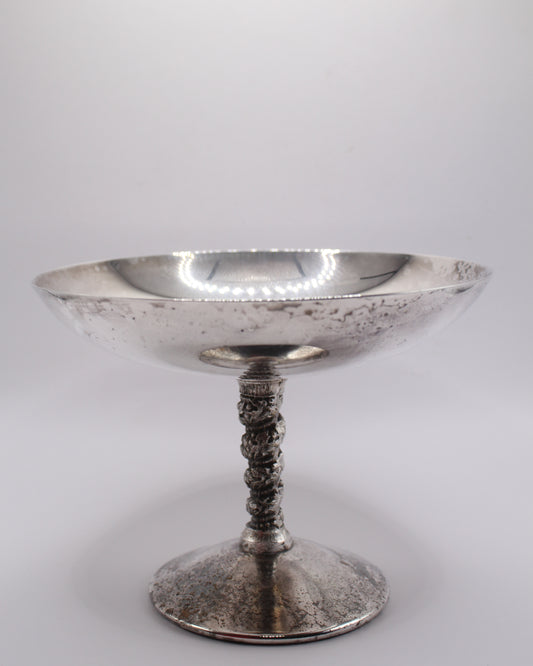 silver plated pedestal dish