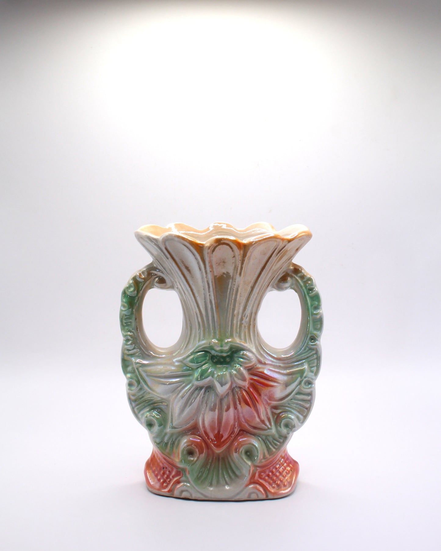 iridescent ceramic vase