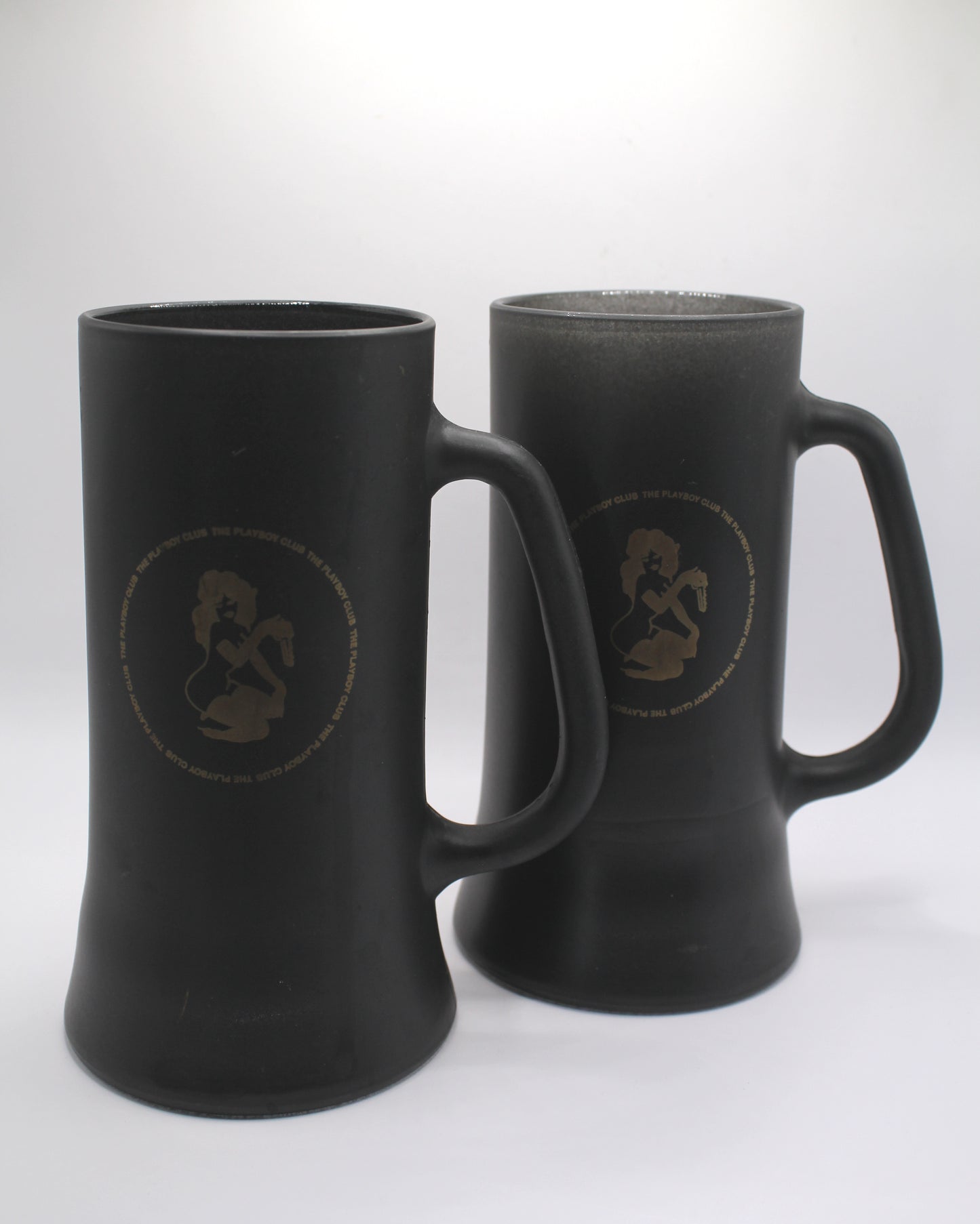 1960’s playboy club matte black beer steins (sold individually)