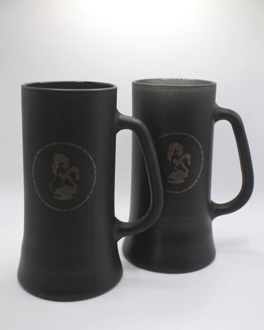 1960’s playboy club matte black beer steins (sold individually)