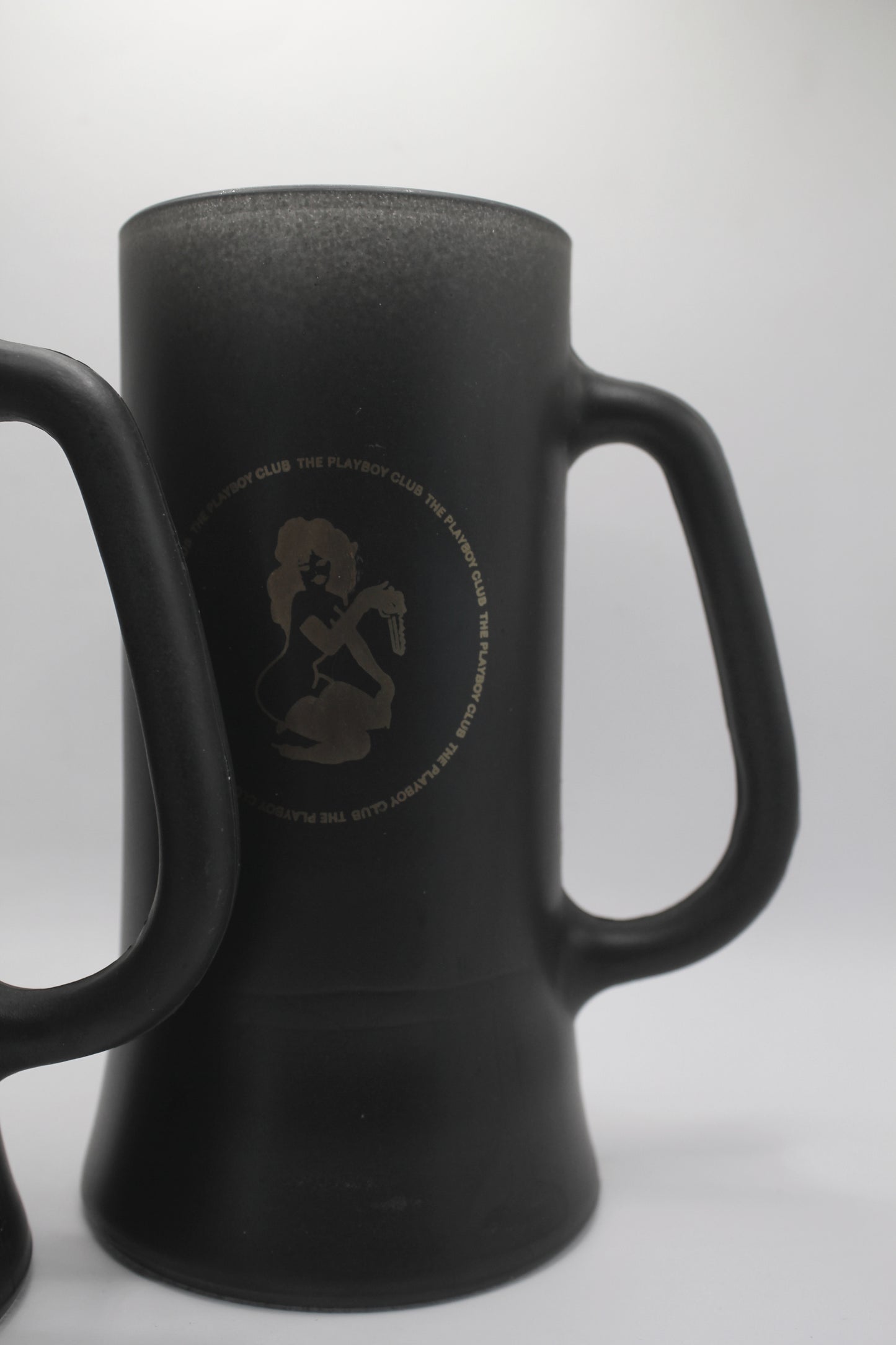 1960’s playboy club matte black beer steins (sold individually)