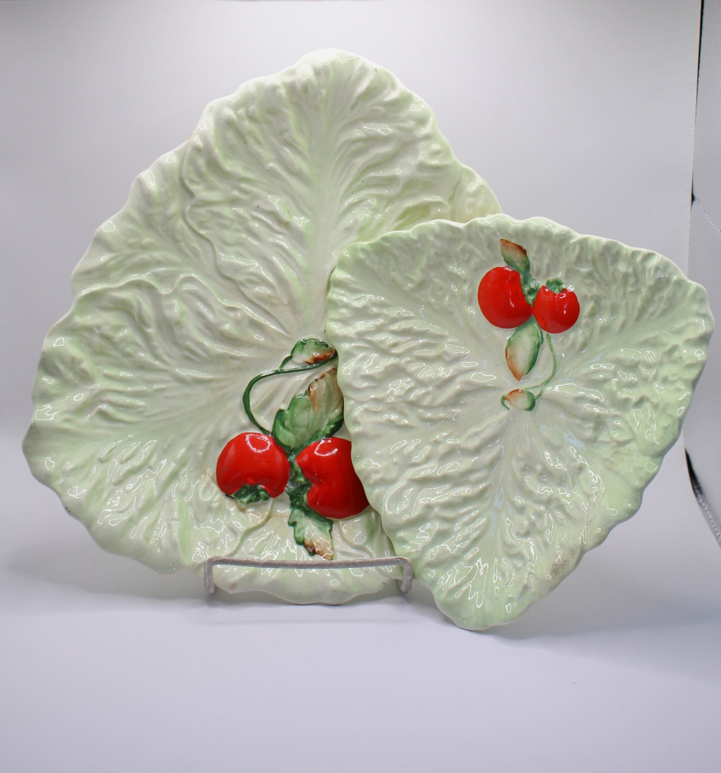 lettuce leaf x tomato salad bowl and plate