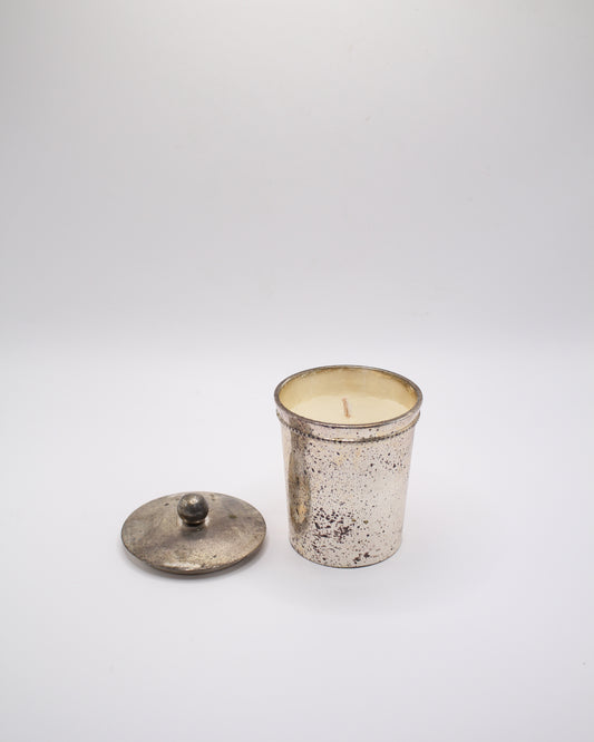 silver lidded candle