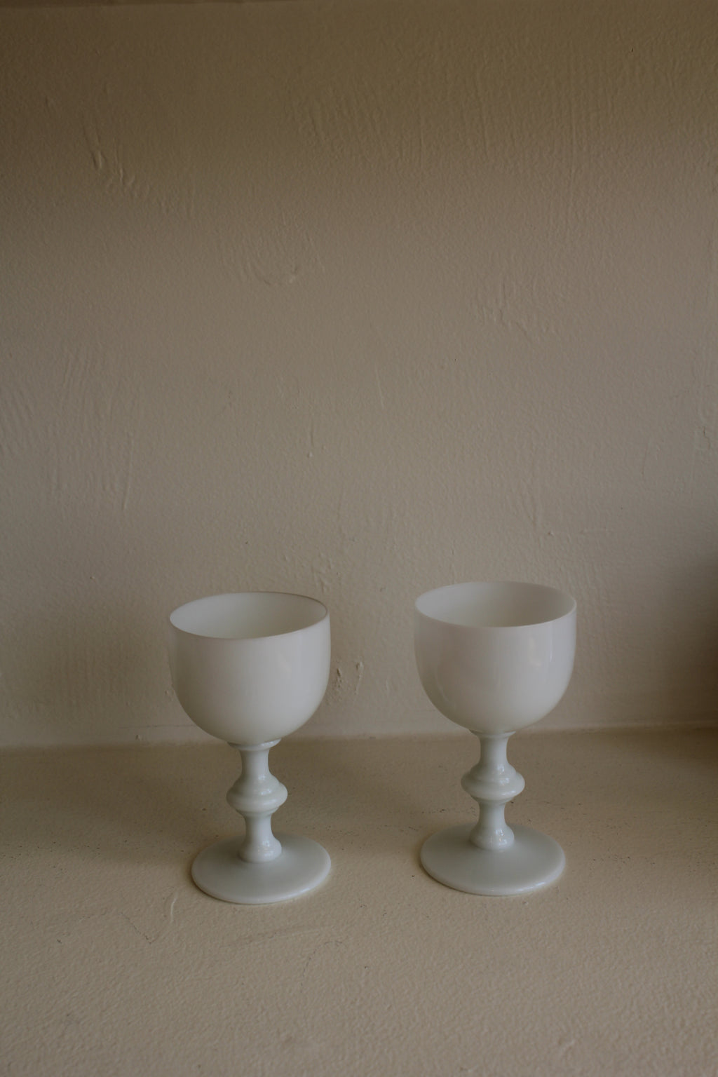 MIlk Glass Wine Glasses (set of 2)