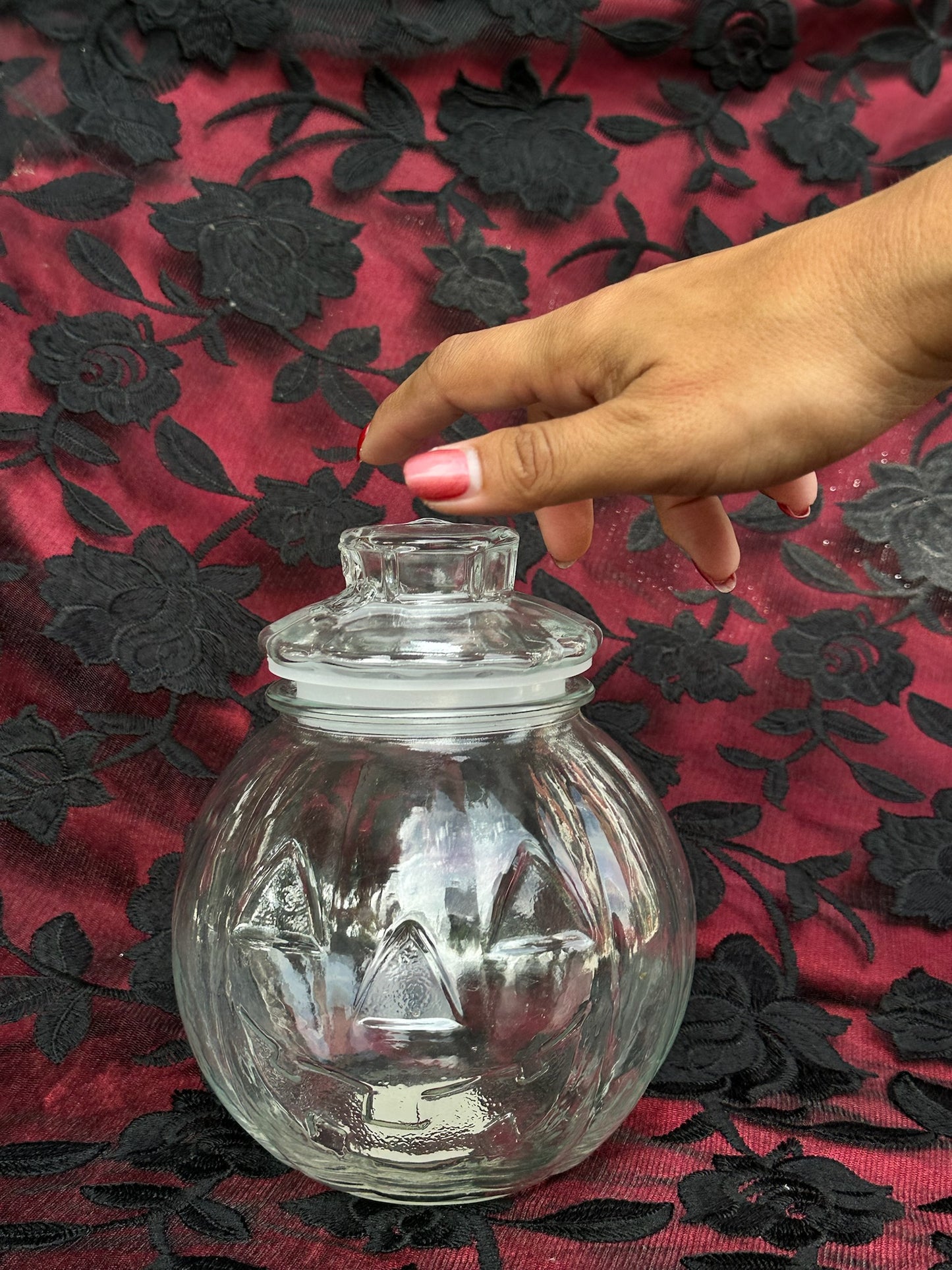 Libbey Glass Pumpkin Jar with Lid