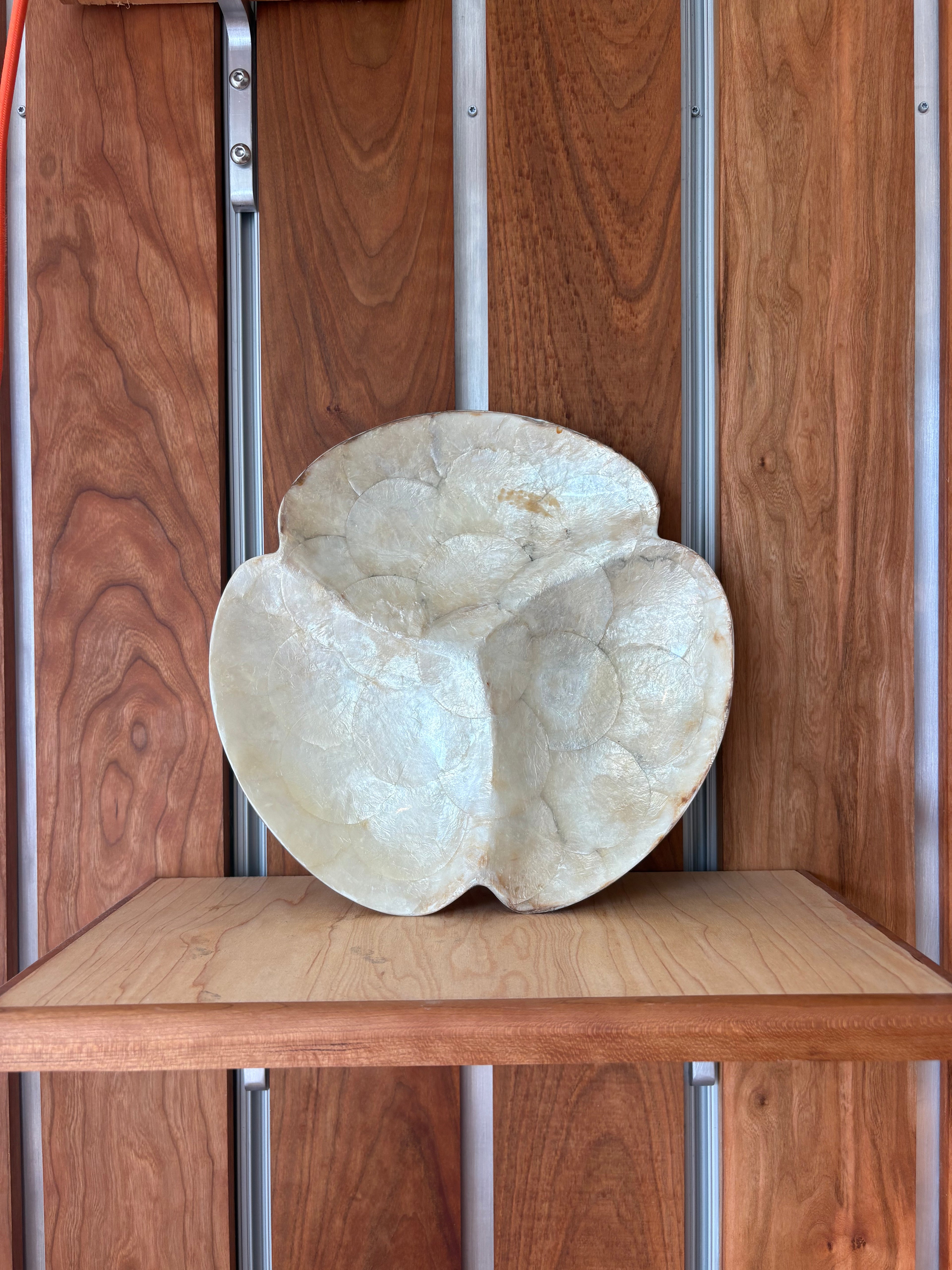 White Capiz Serving Dish