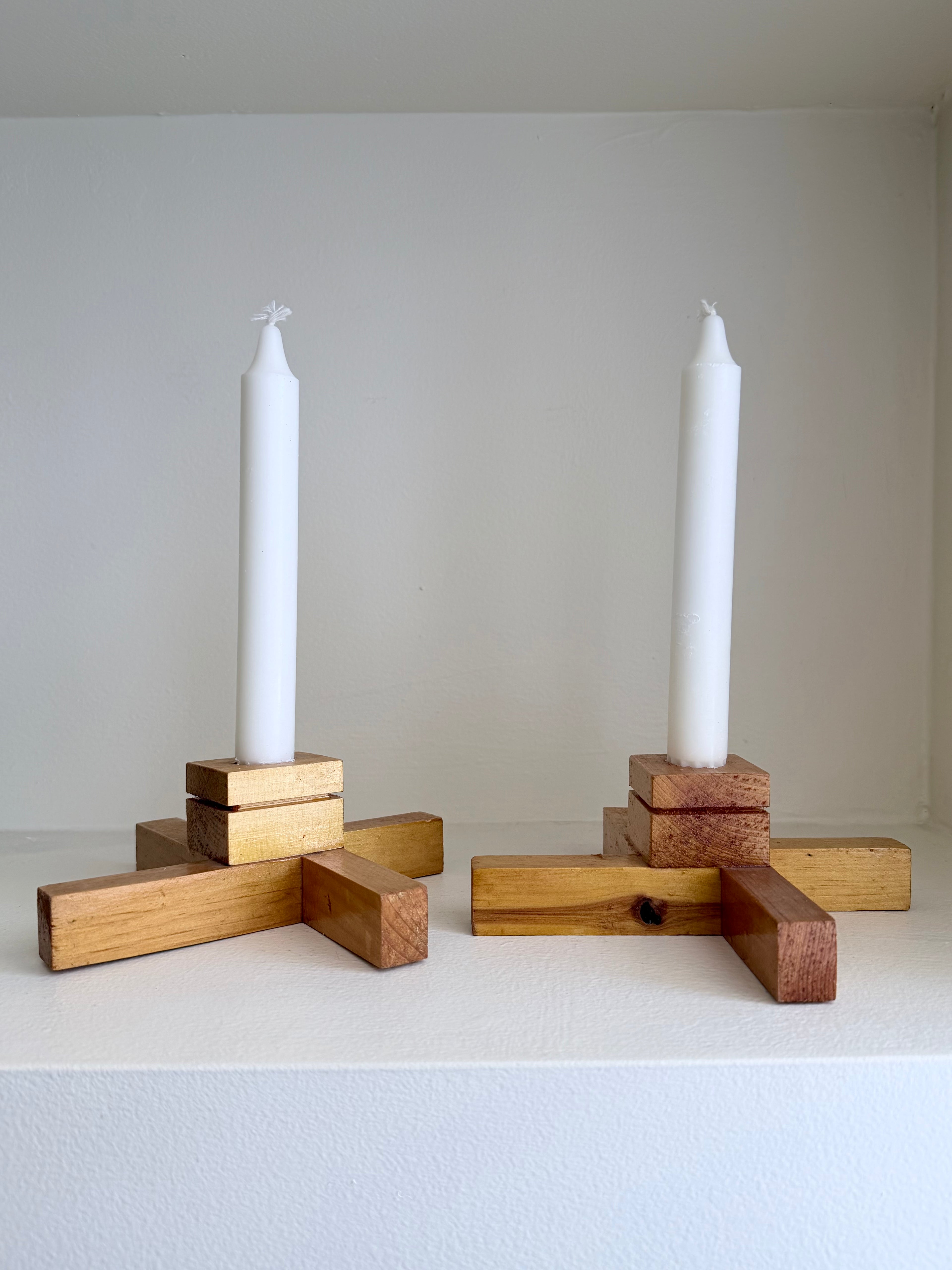 Swedish Teak Candeholders