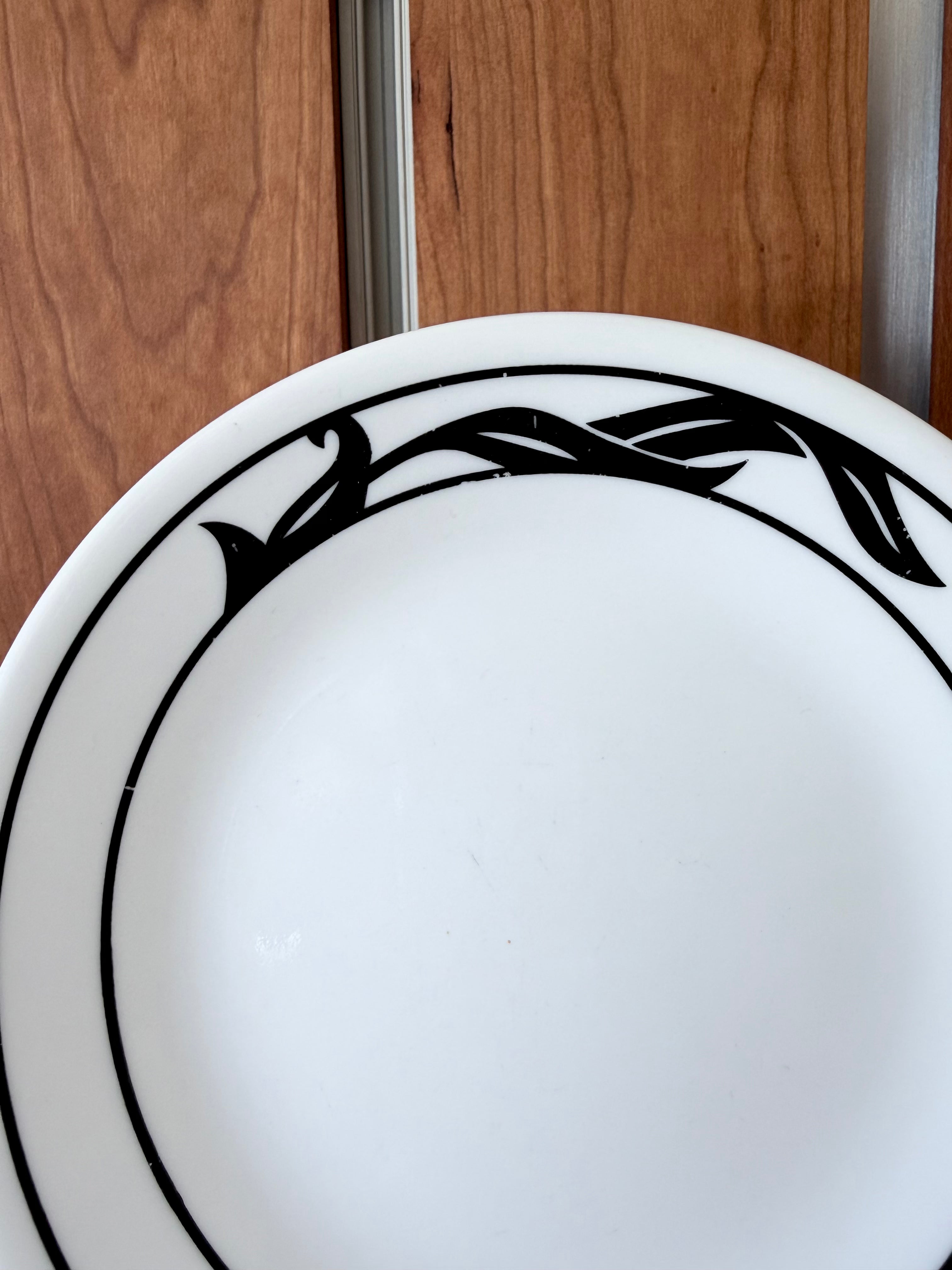 Corelle Black + White Dessert Plates (Sold Individually)