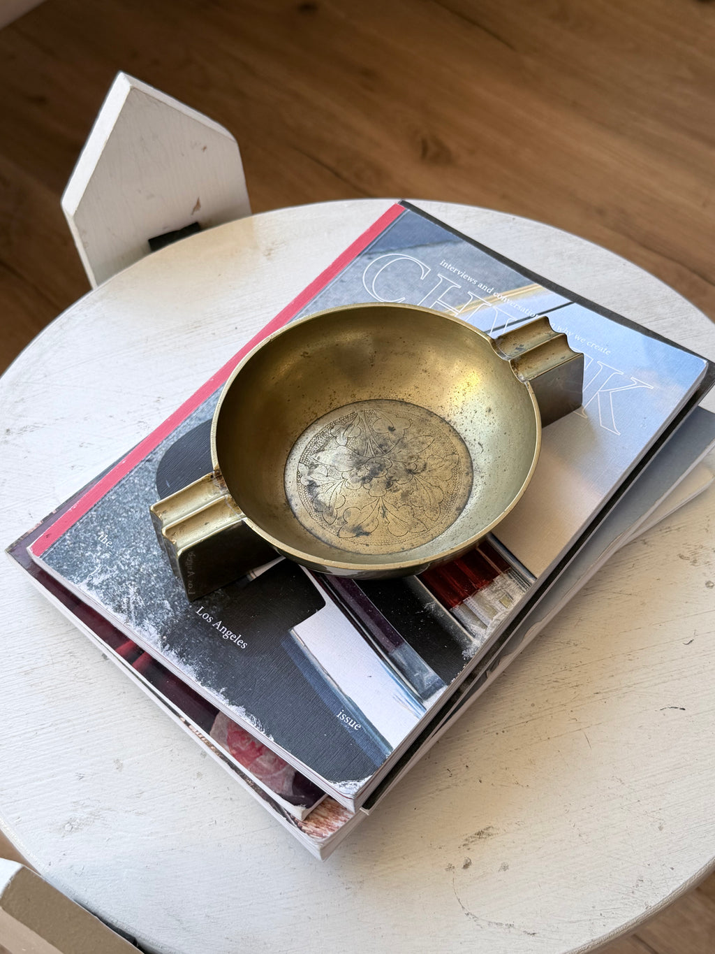 Gold Etched Ashtray