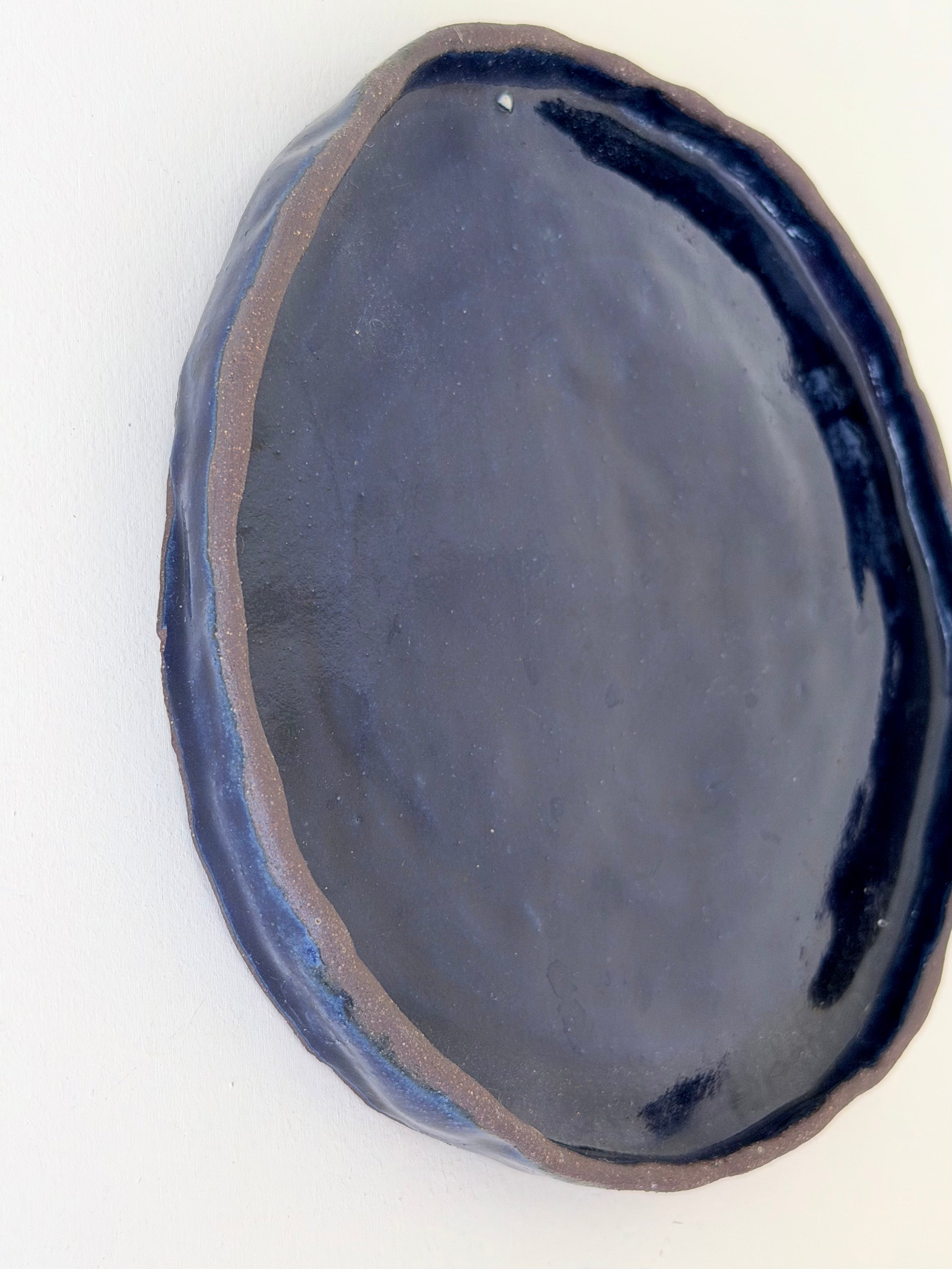Blue Ceramic Plate Medium
