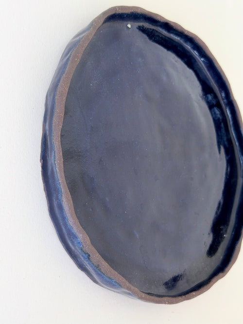 Blue Ceramic Plate Medium