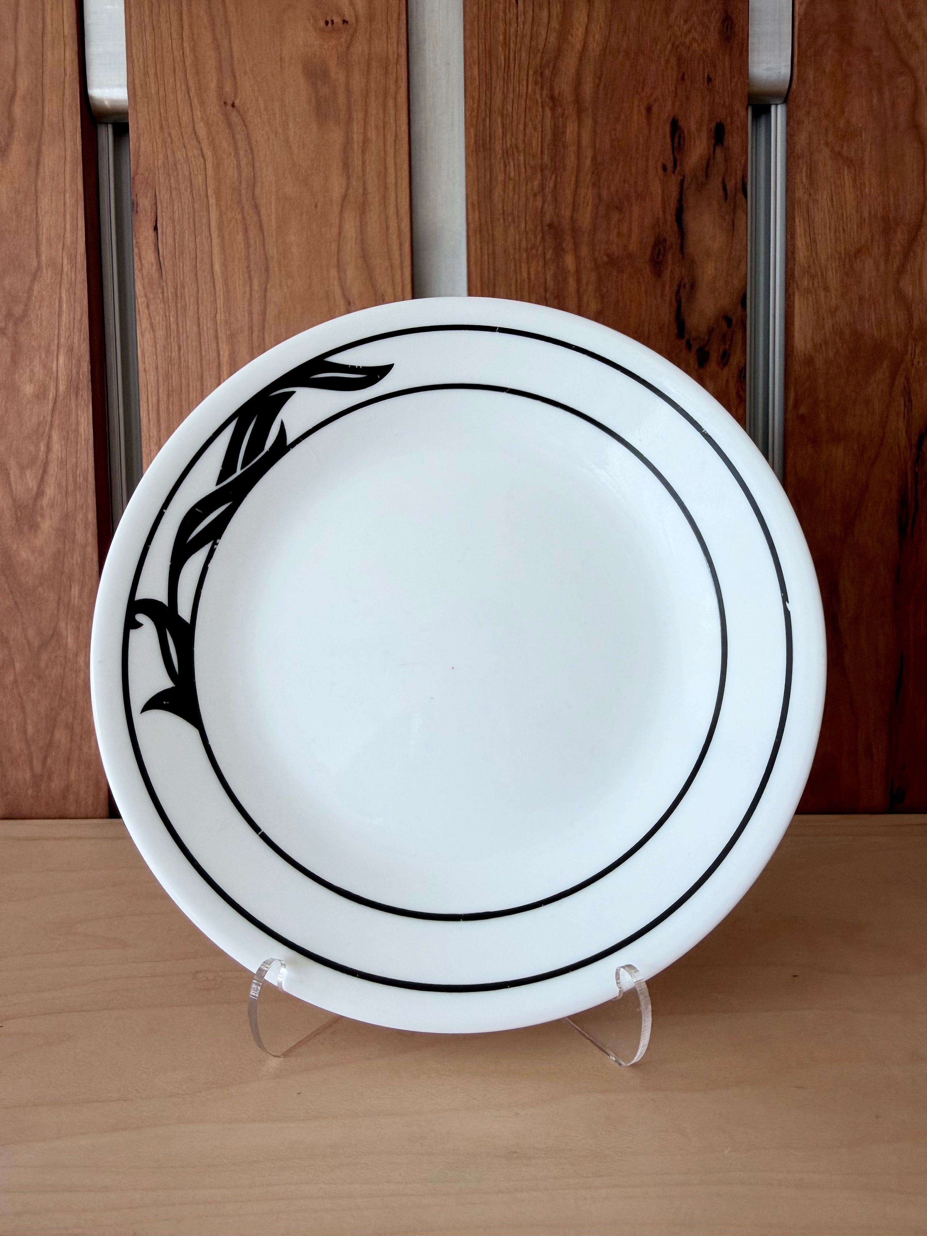 Corelle Black + White Dessert Plates (Sold Individually)