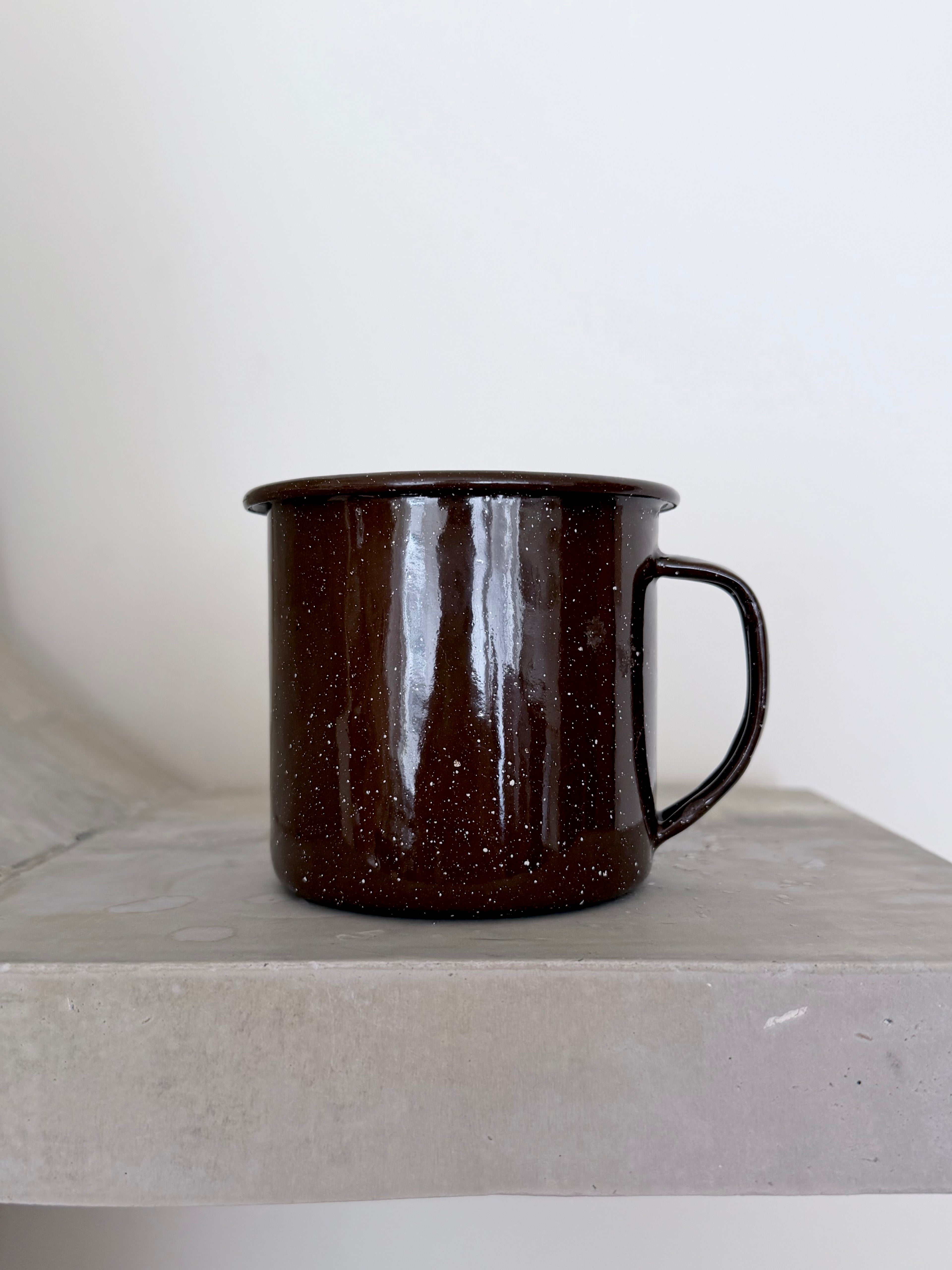 Brown Enamelware Mugs (set of 4)