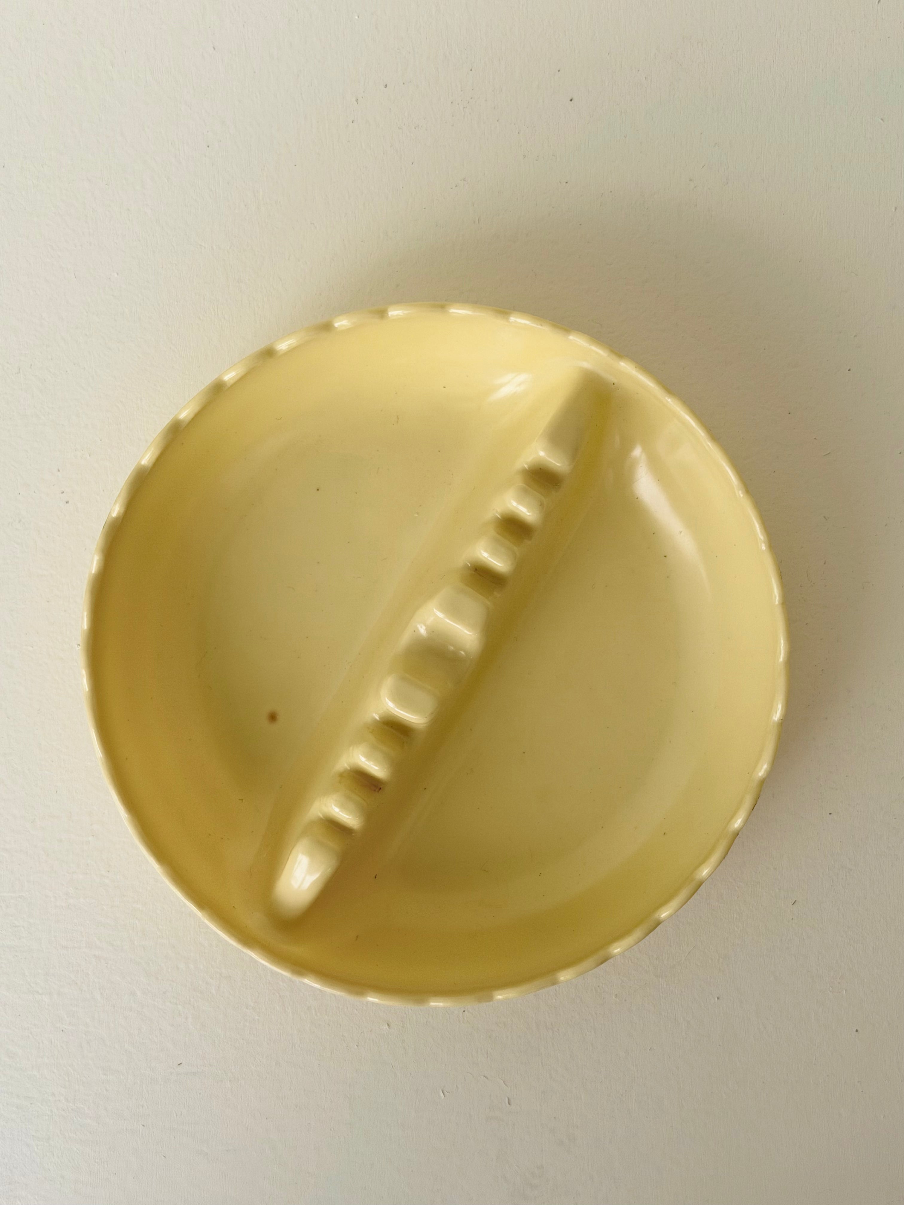 Yellow Plastic Ashtray