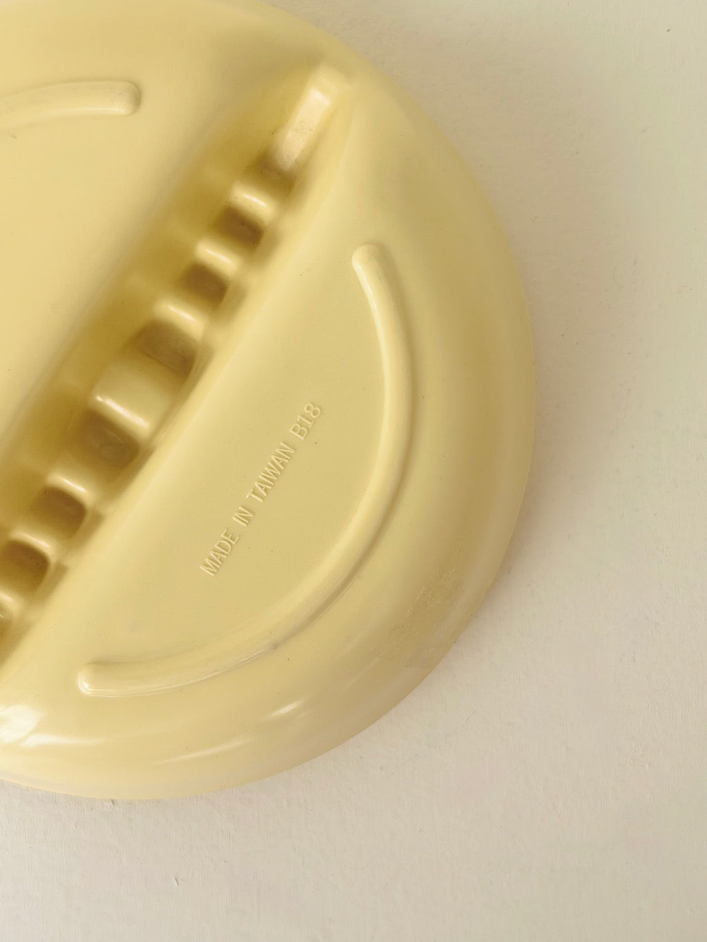 Yellow Plastic Ashtray