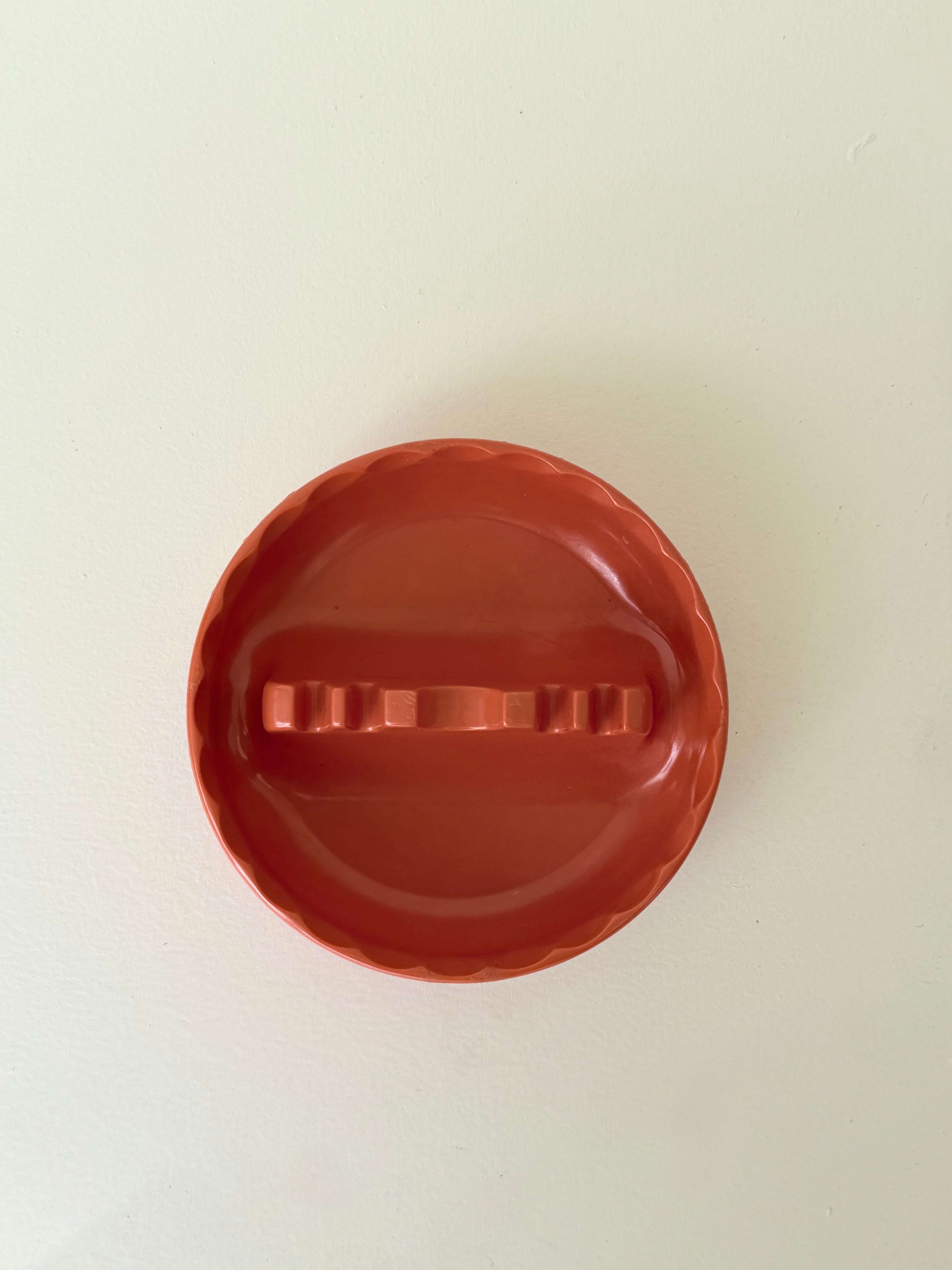 Orange Plastic Ashtray