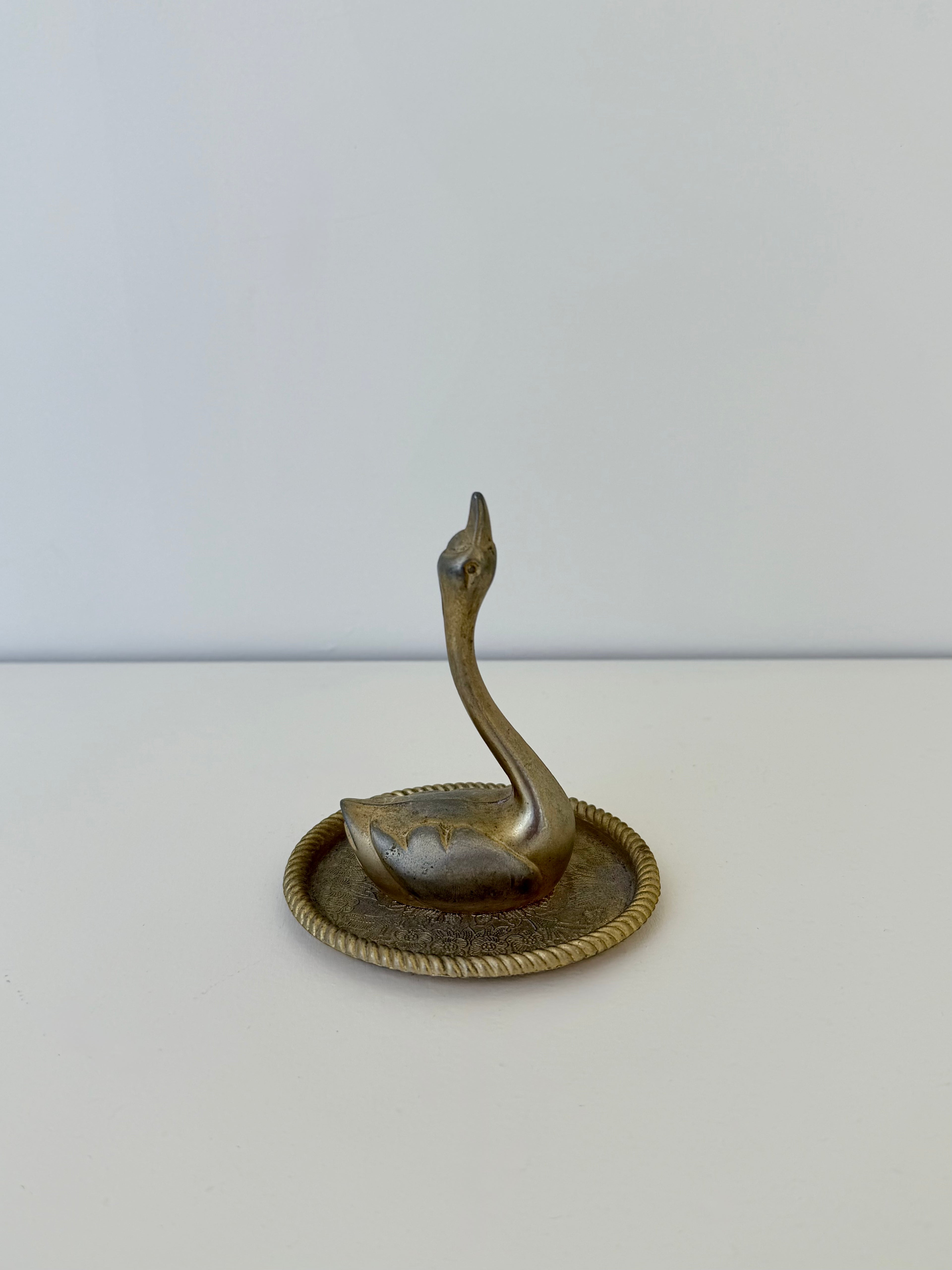Brass Swan Ring Dish