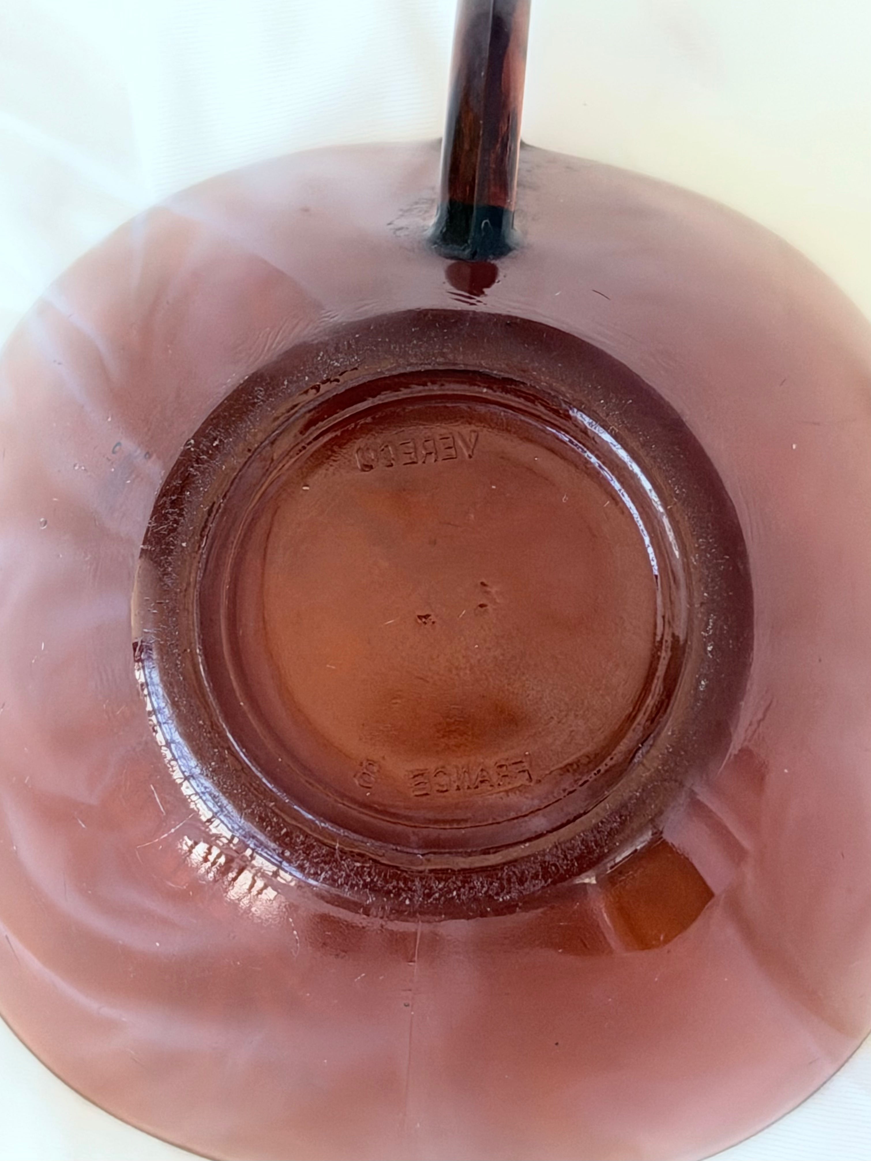 Vereco Amber Glass Teacup & Saucer (Sold Individually)