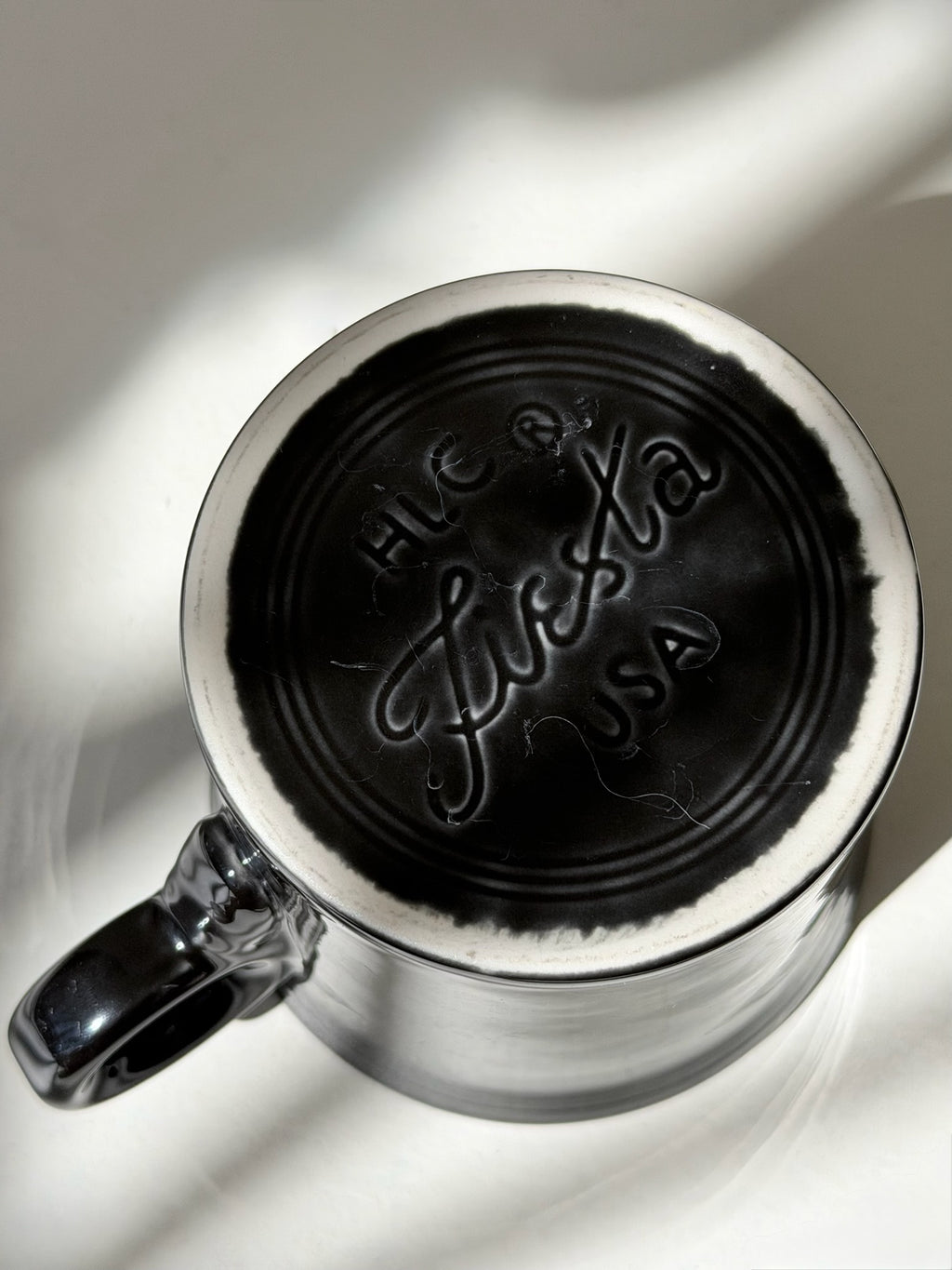 Fiesta Black Ring Handle Mug