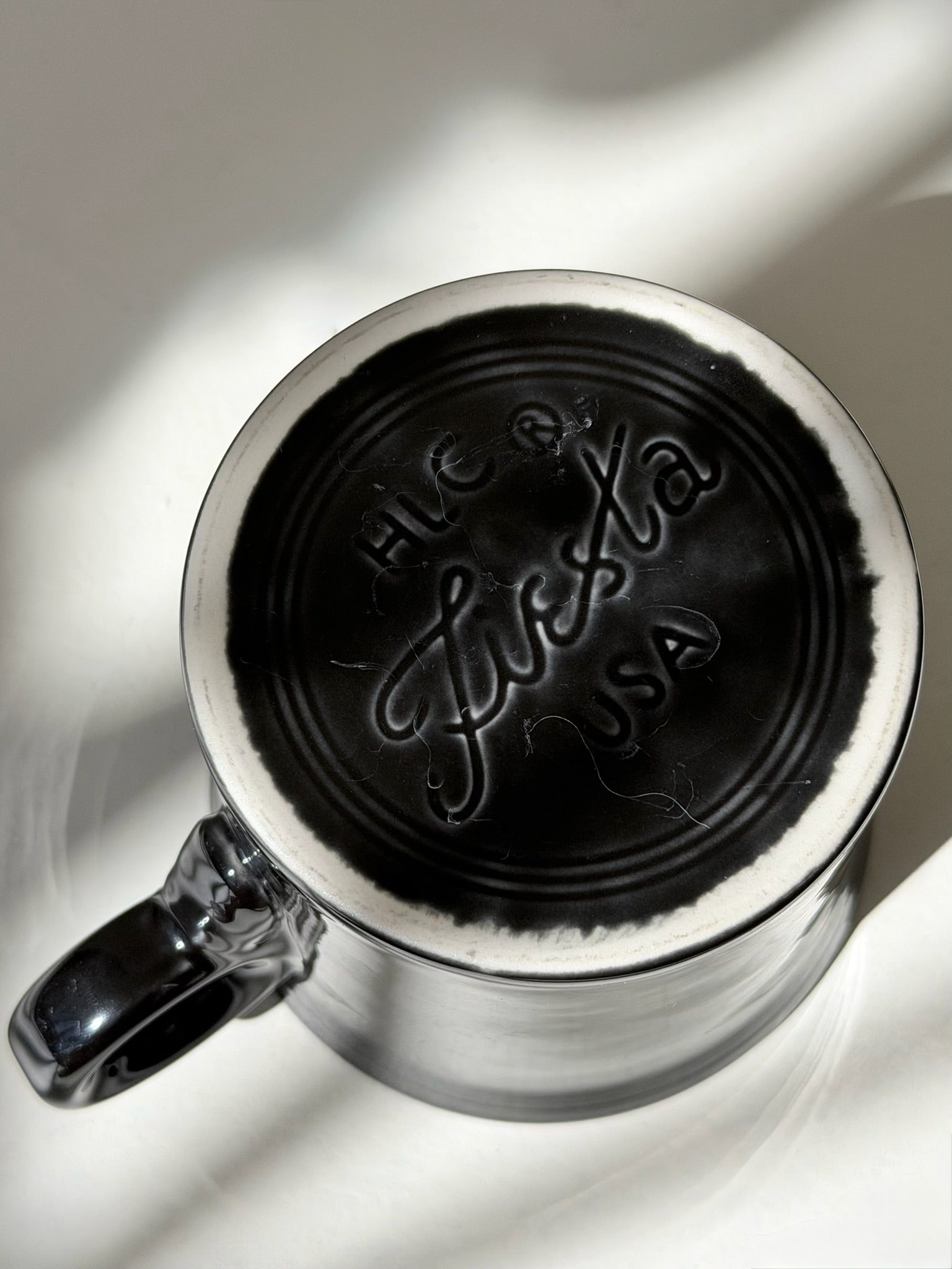 Fiesta Black Ring Handle Mug