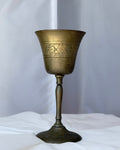 Etched Brass Goblet