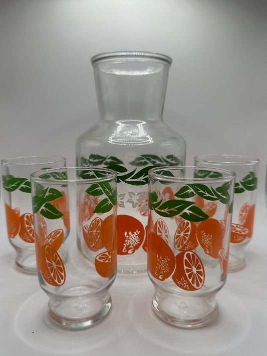 Citrus Pitcher & Cups