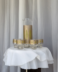 Colony Gold and Green Glass Pitcher Set (Set of 5)